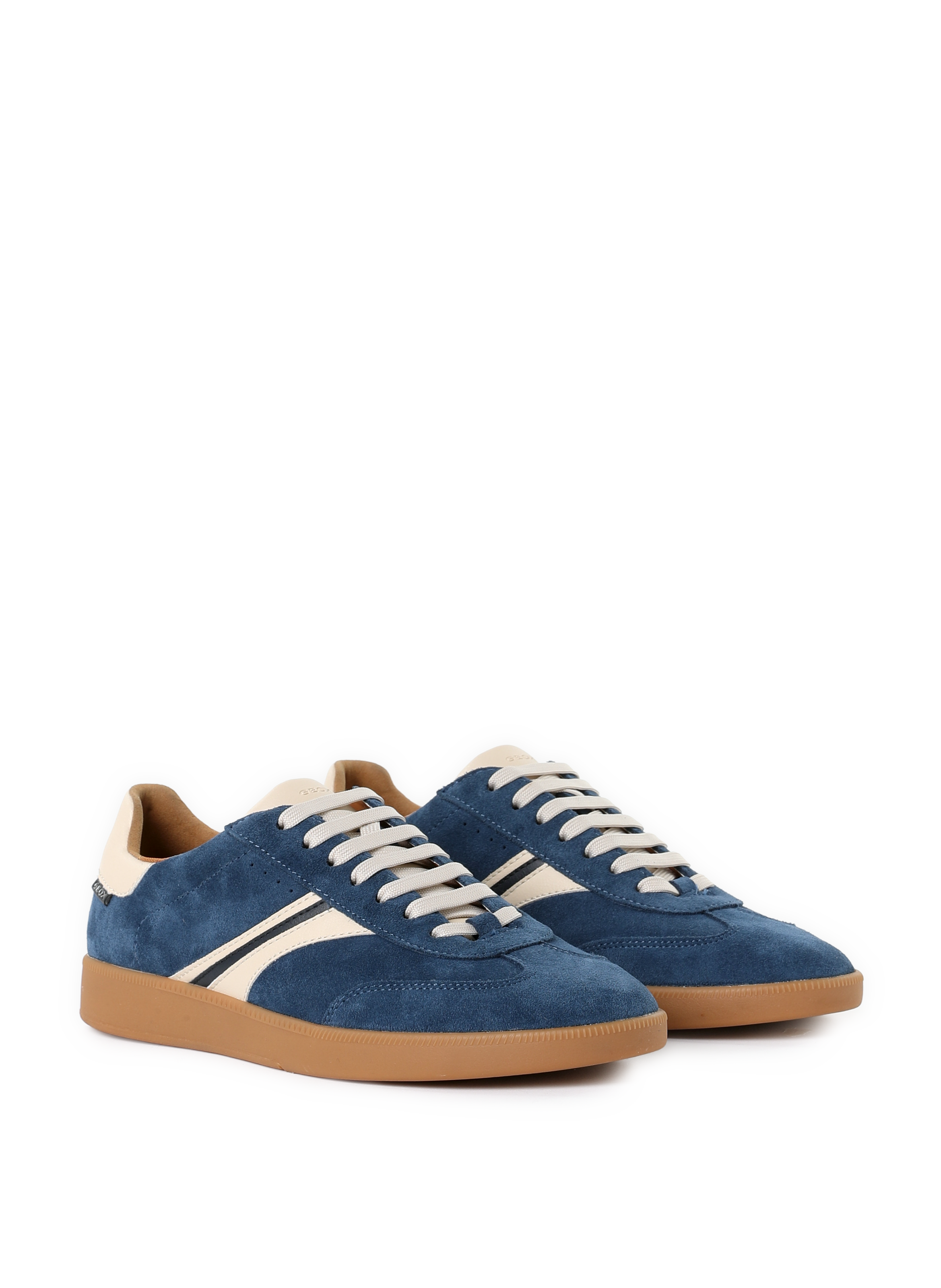 Baskets Melada en cuir mélangé  GEOX Bleu