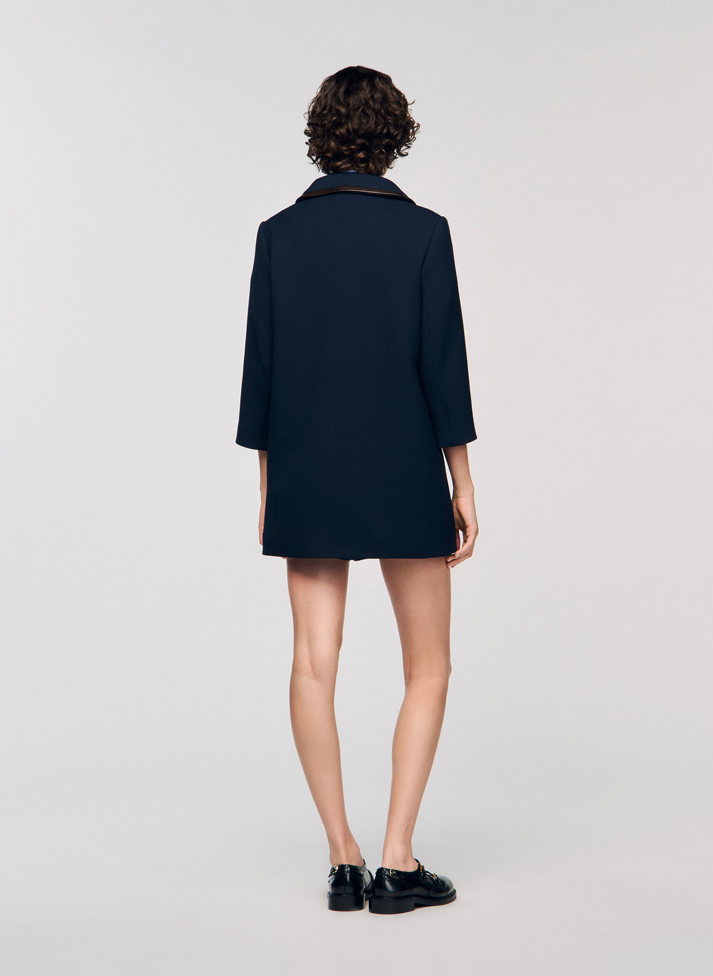 Manteau col chemise SANDRO Bleu