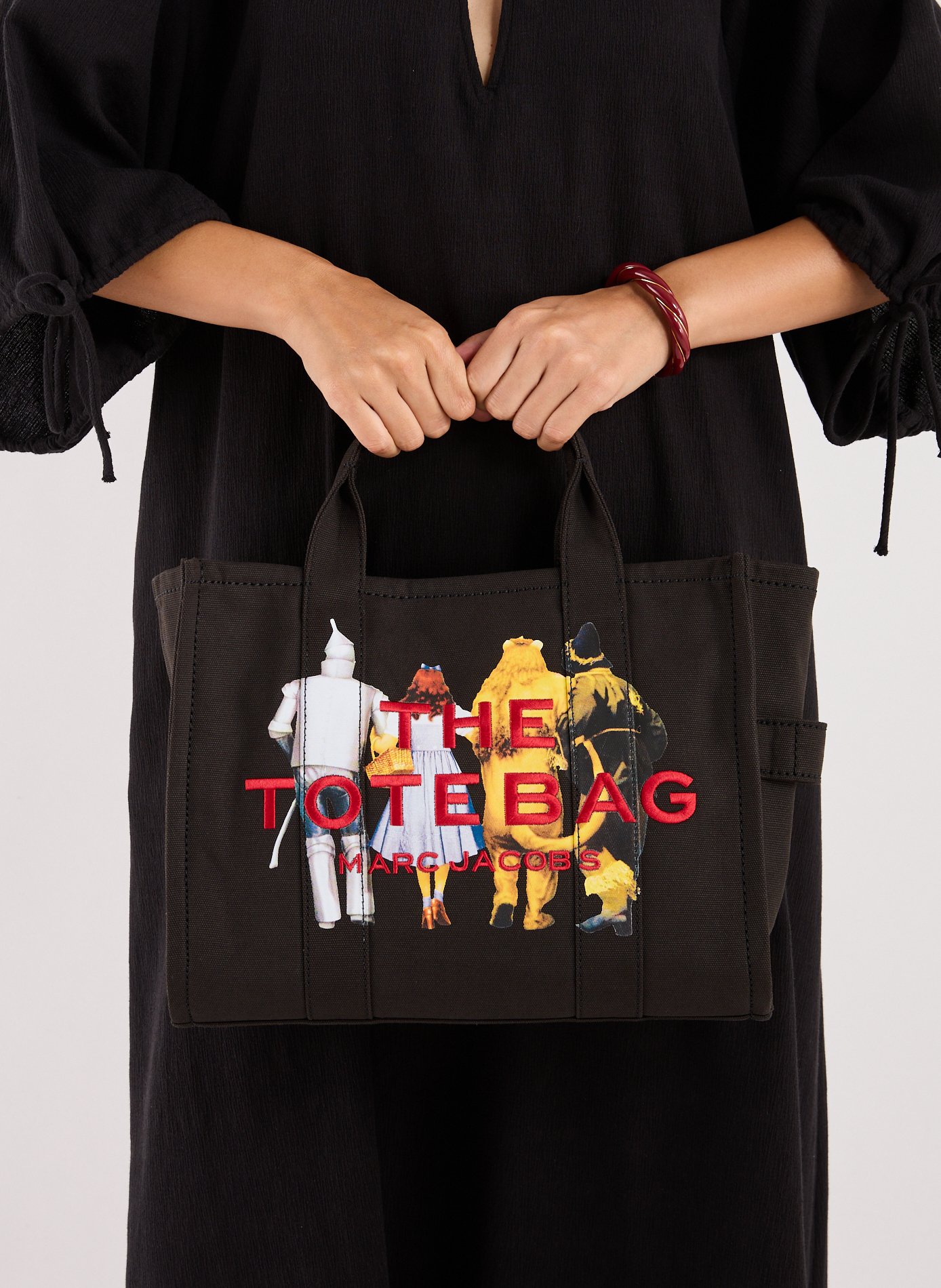 Sac cabas moyen en coton Les Amis de Dorothy MARC JACOBS Noir