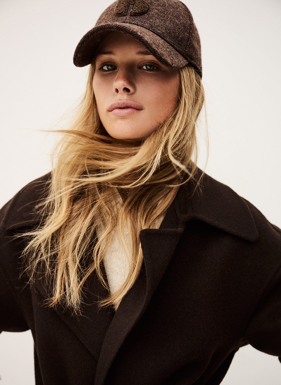 Long manteau en laine mélangée kate BA&SH Marron