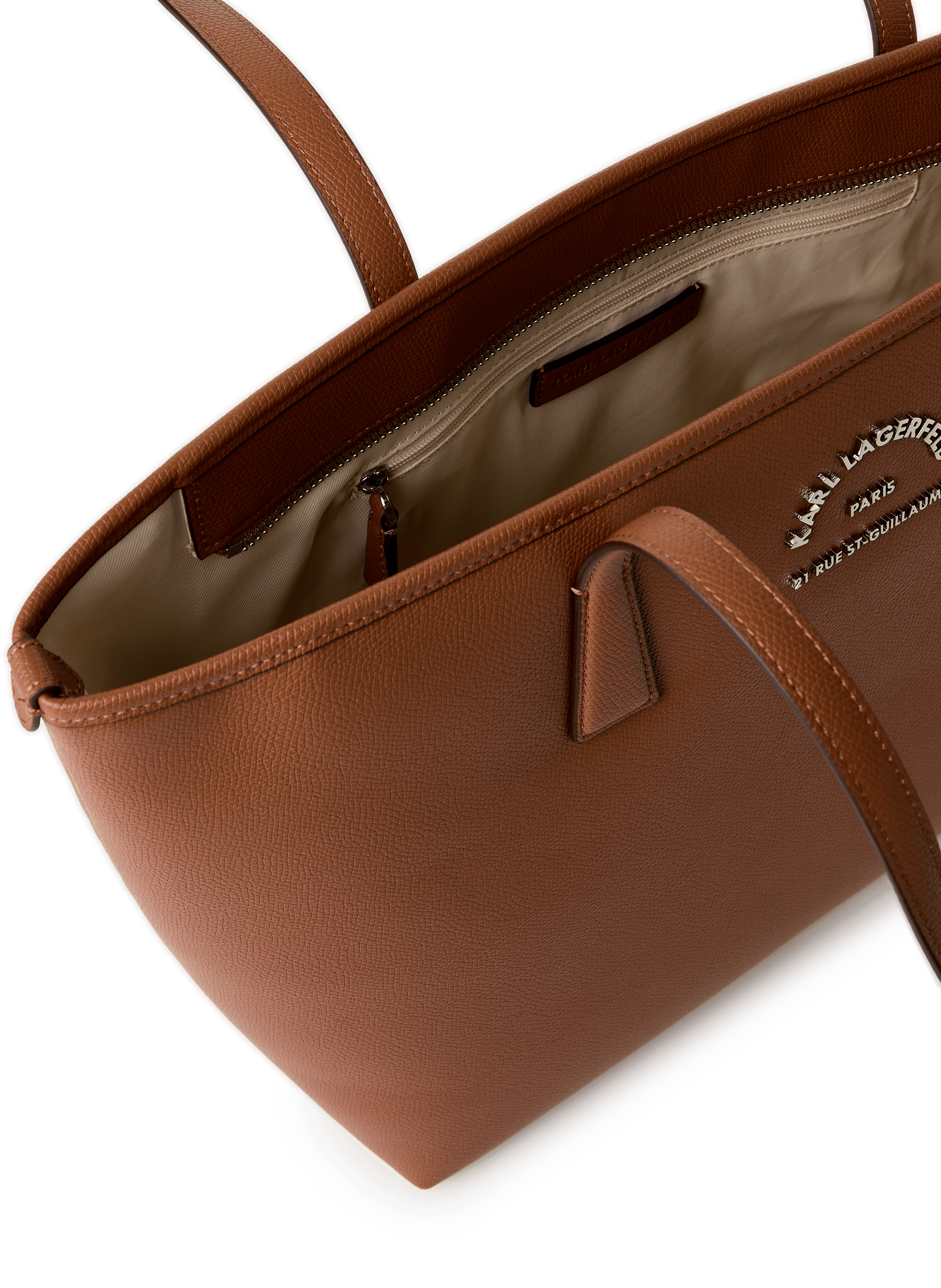 Logo handbag KARL LAGERFELD Brown