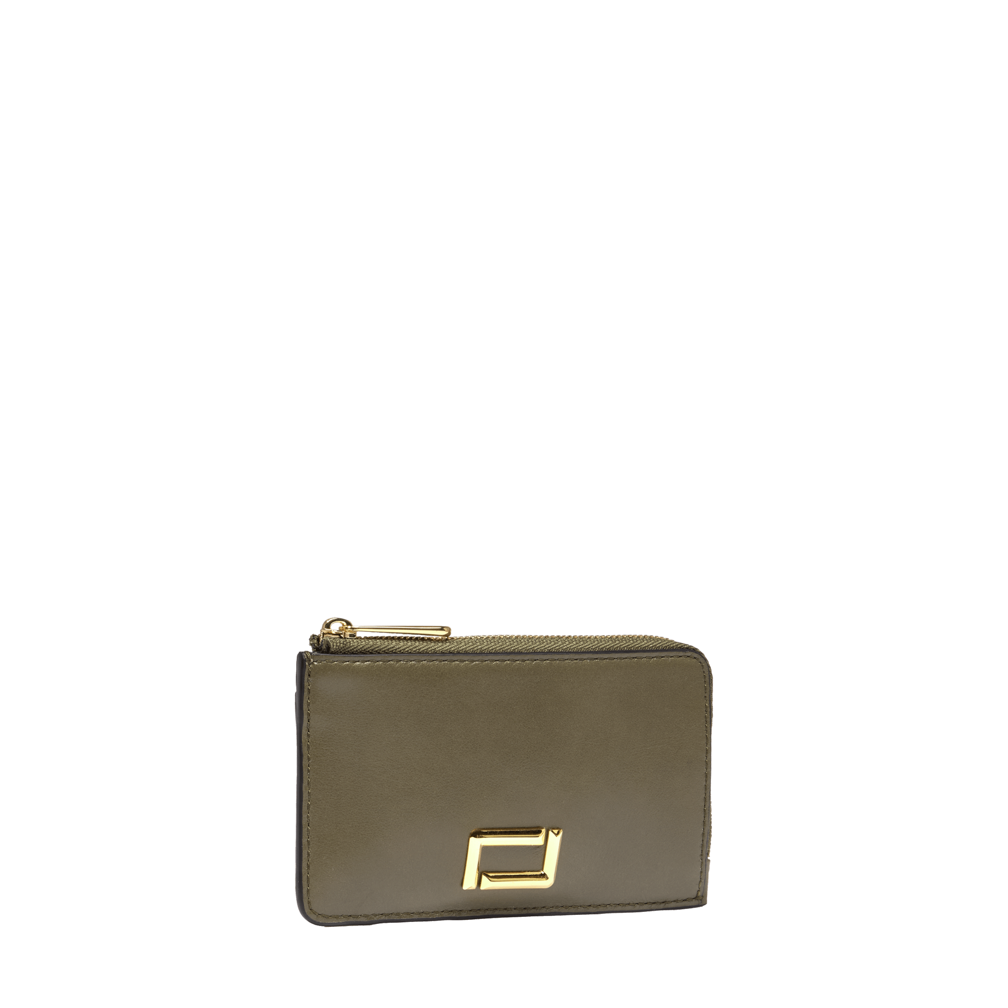 Porte-cartes zippé angèle de lancel en cuir LANCEL Vert