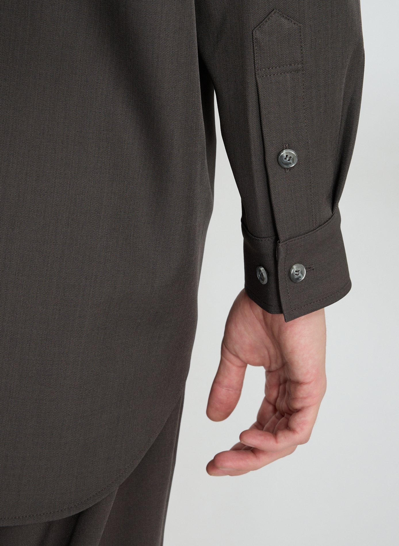 Oversized shirt with classic collar MERELY MADE Grey