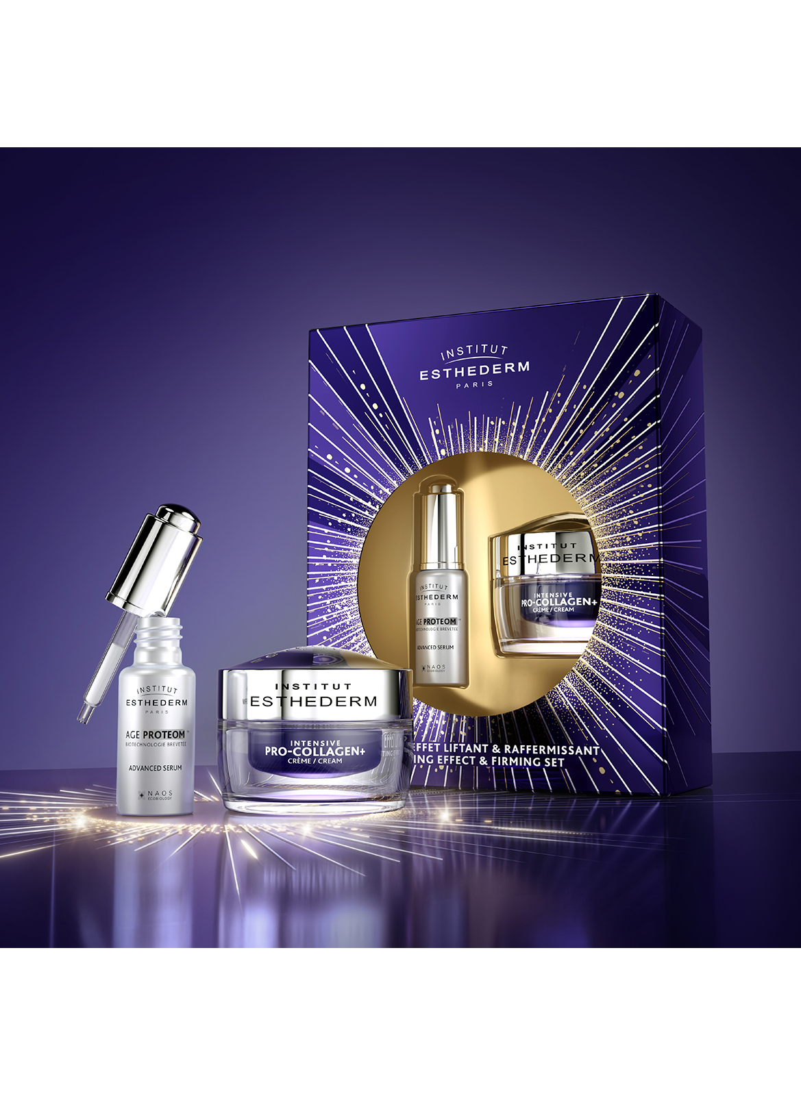 Coffret -  Crème Intensive Pro-Collagen+ &  Age Proteom INSTITUT ESTHEDERM No color