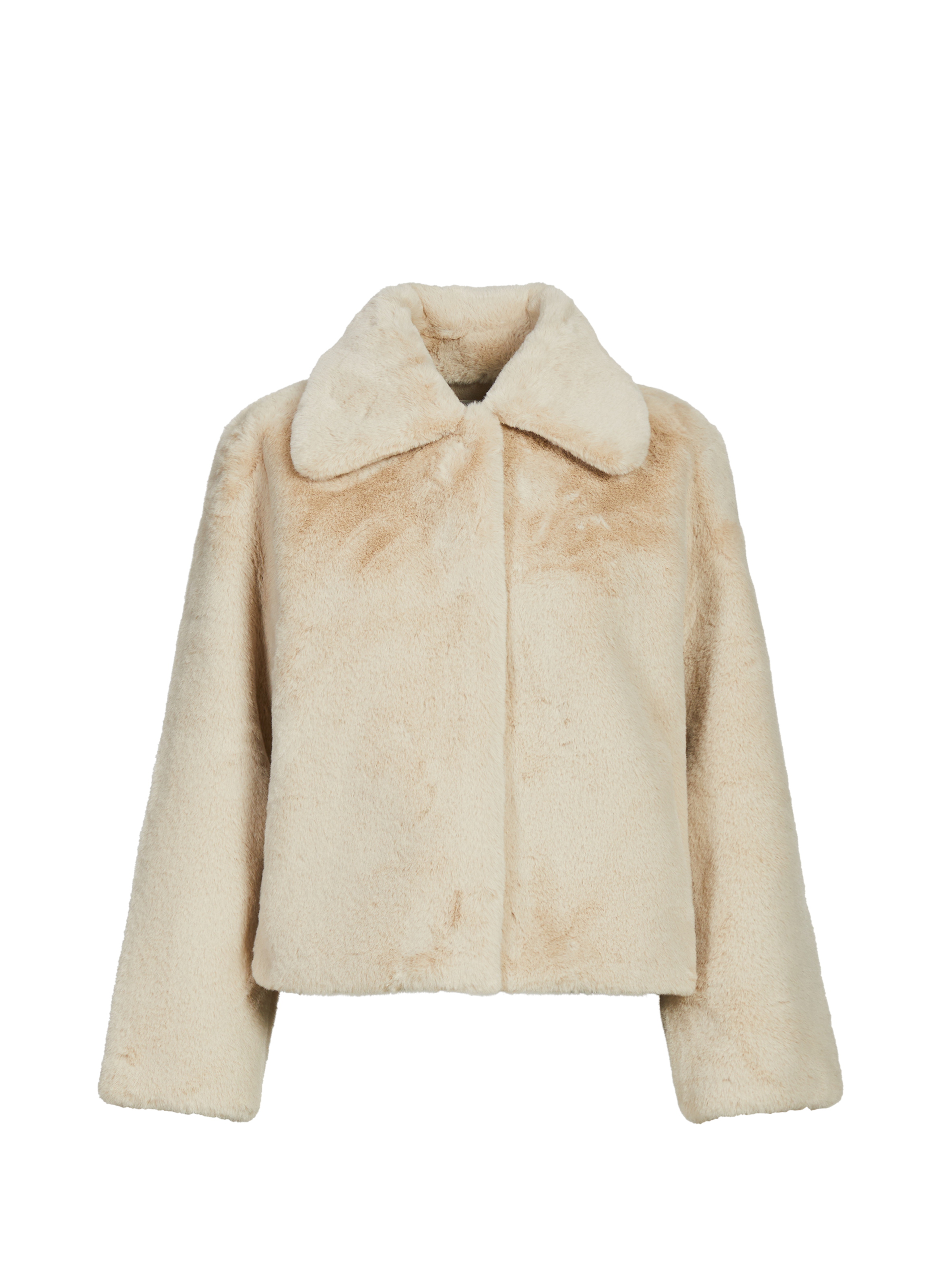 Manteau à col classique en fourrure Blanc by APPARIS APPARIS Manteau à col classique en fourrure Blanc