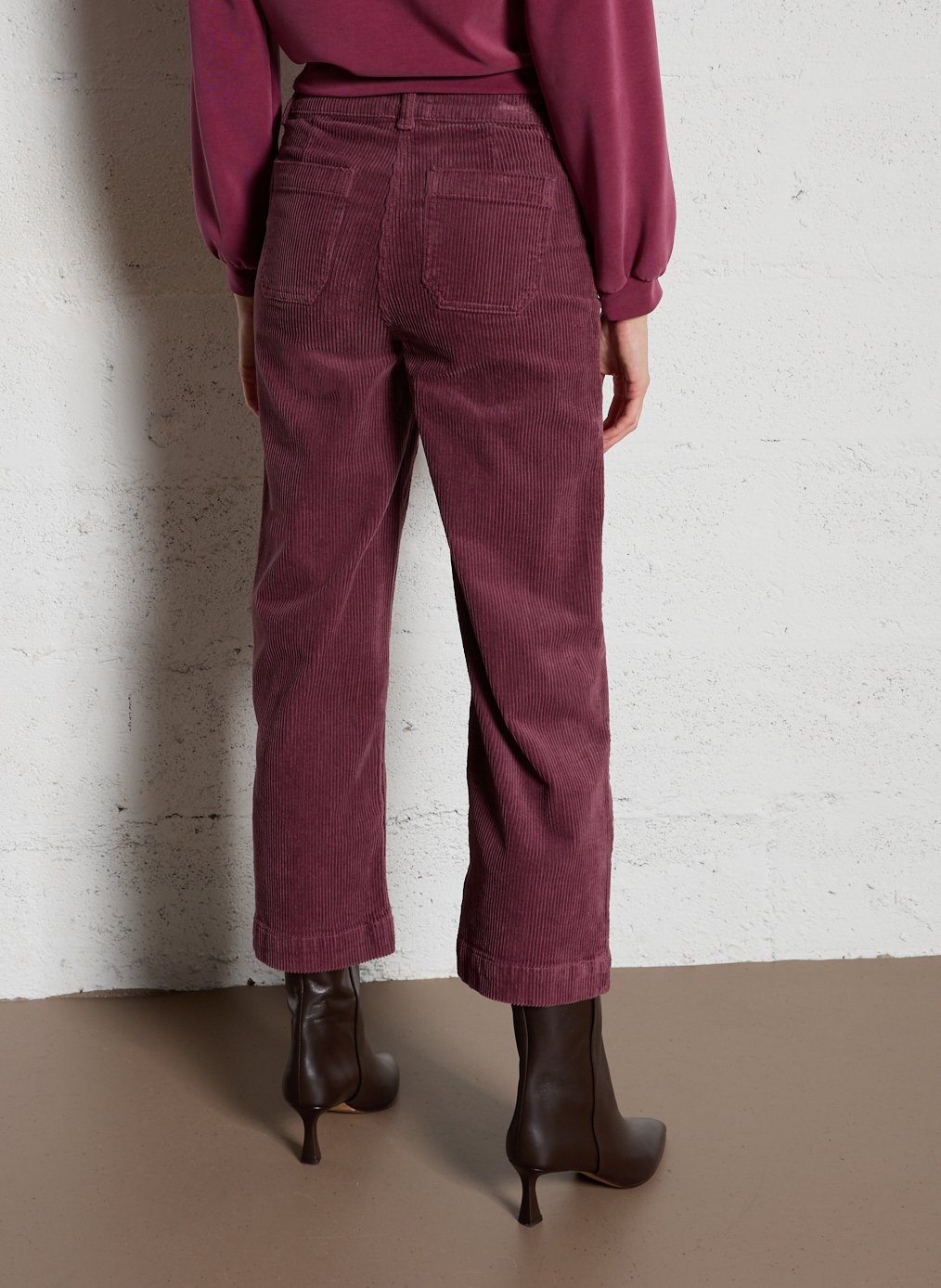 Pantalon droit en velours côtelé mae MAISON 123 Violet
