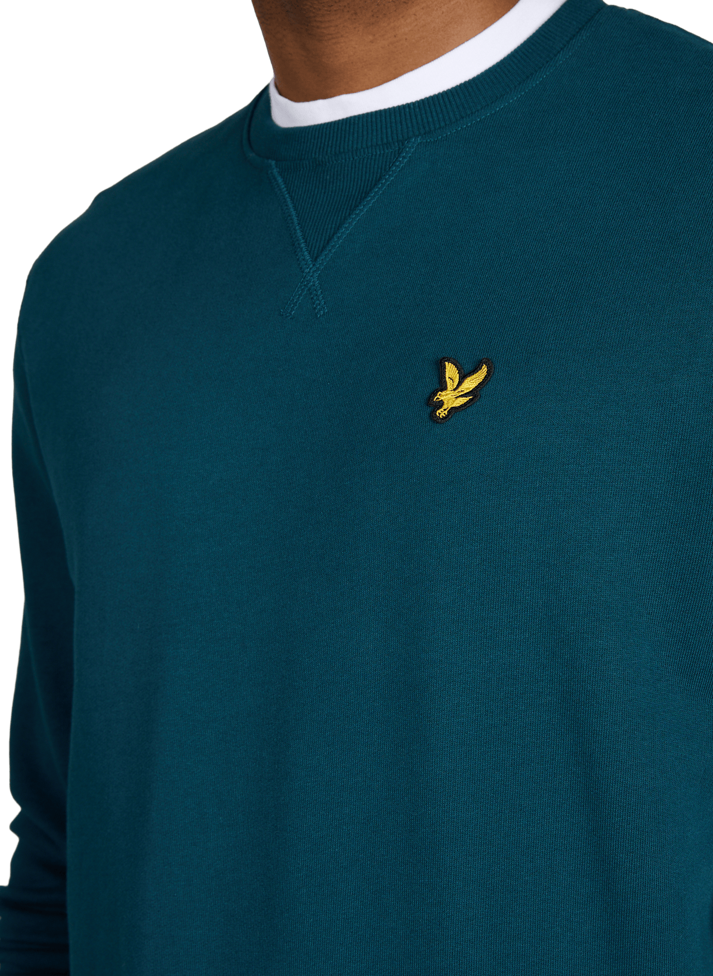 Sweat à col rond en coton LYLE & SCOTT Vert