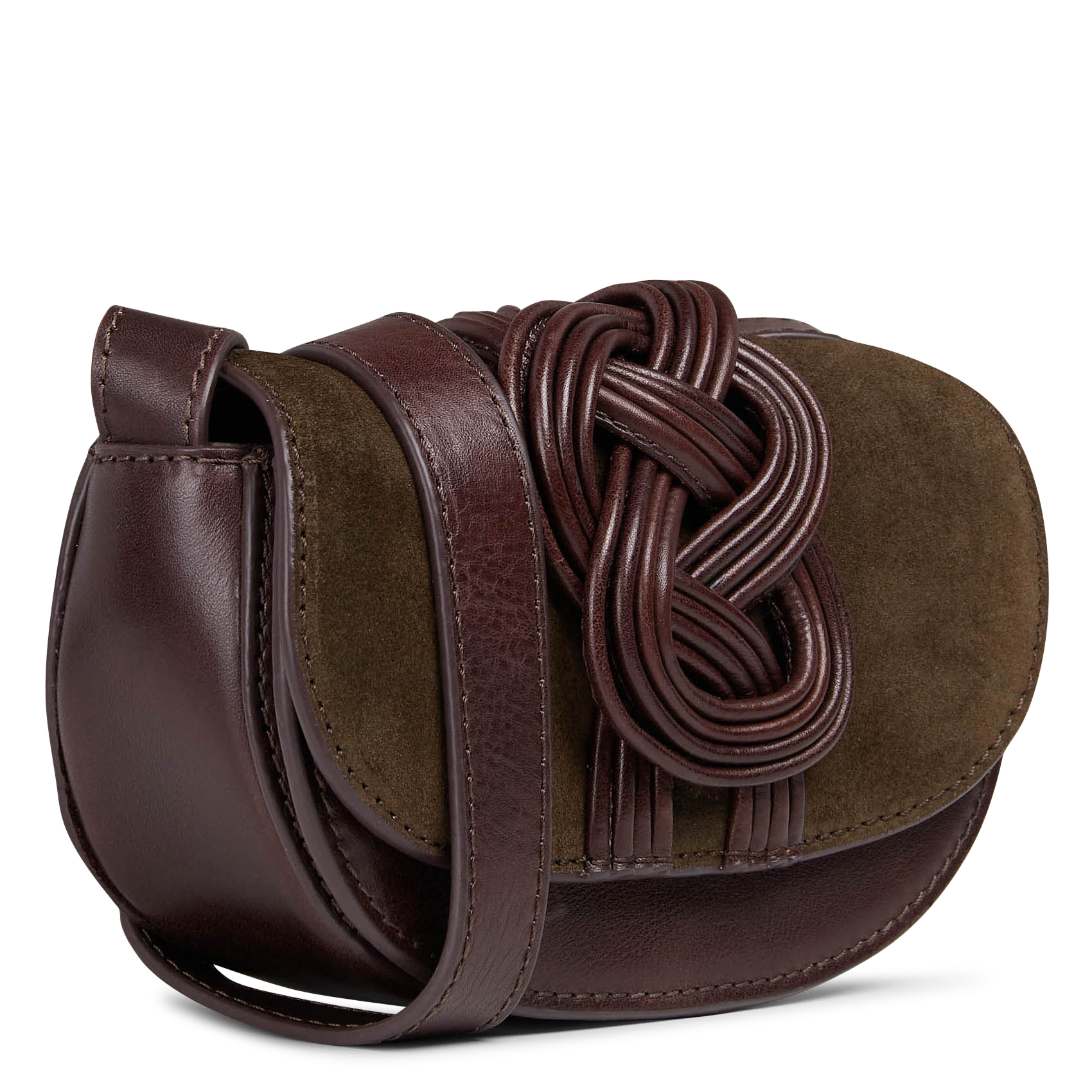 Sac bandoulière en cuir marius mini MAISON 123 Marron