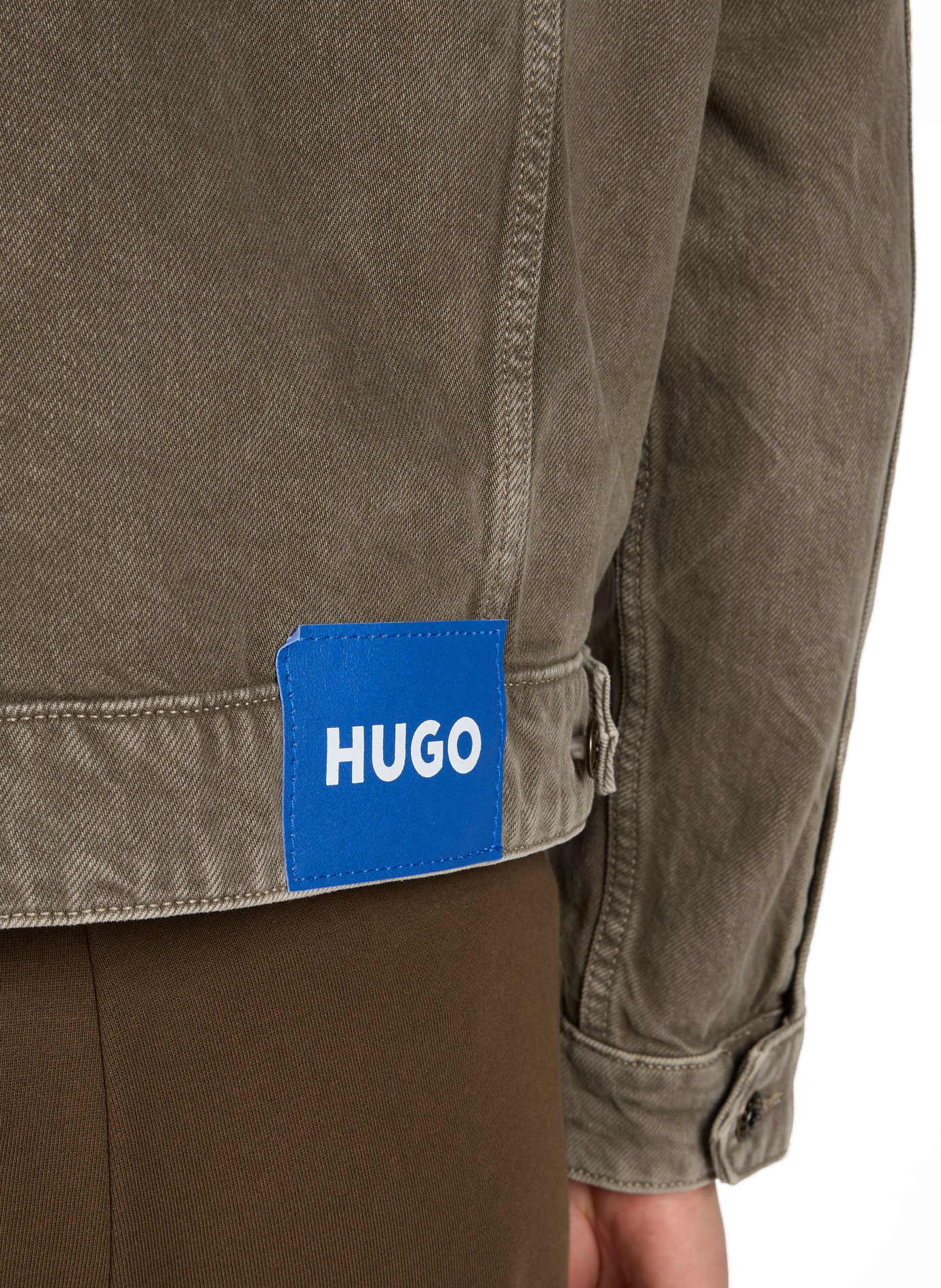 Veste à col classique en coton HUGO BLUE Marron