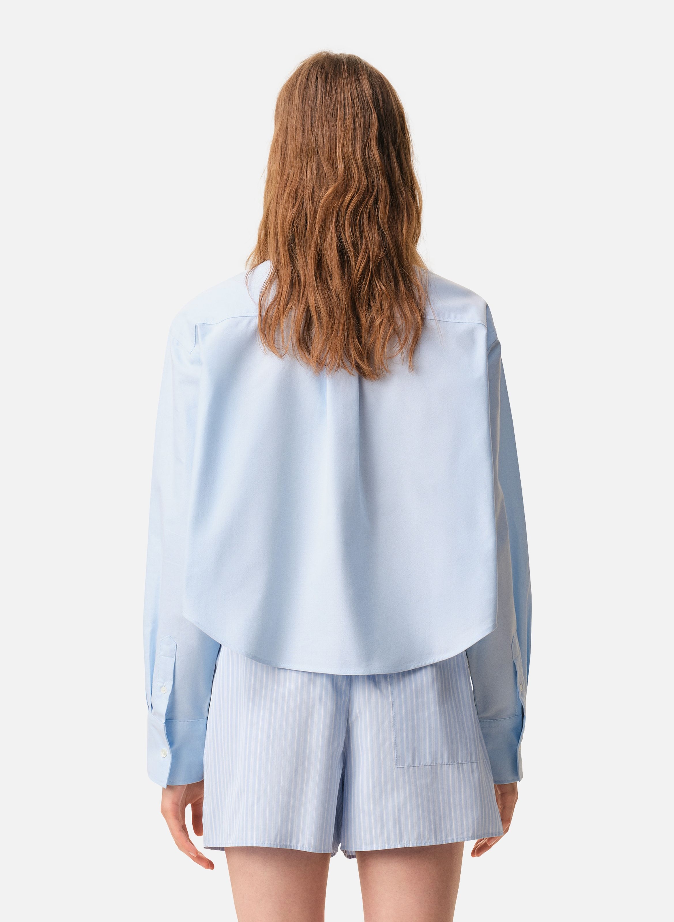 Chemise Croppée Oversize Ami De Coeur En Coton AMI PARIS Bleu