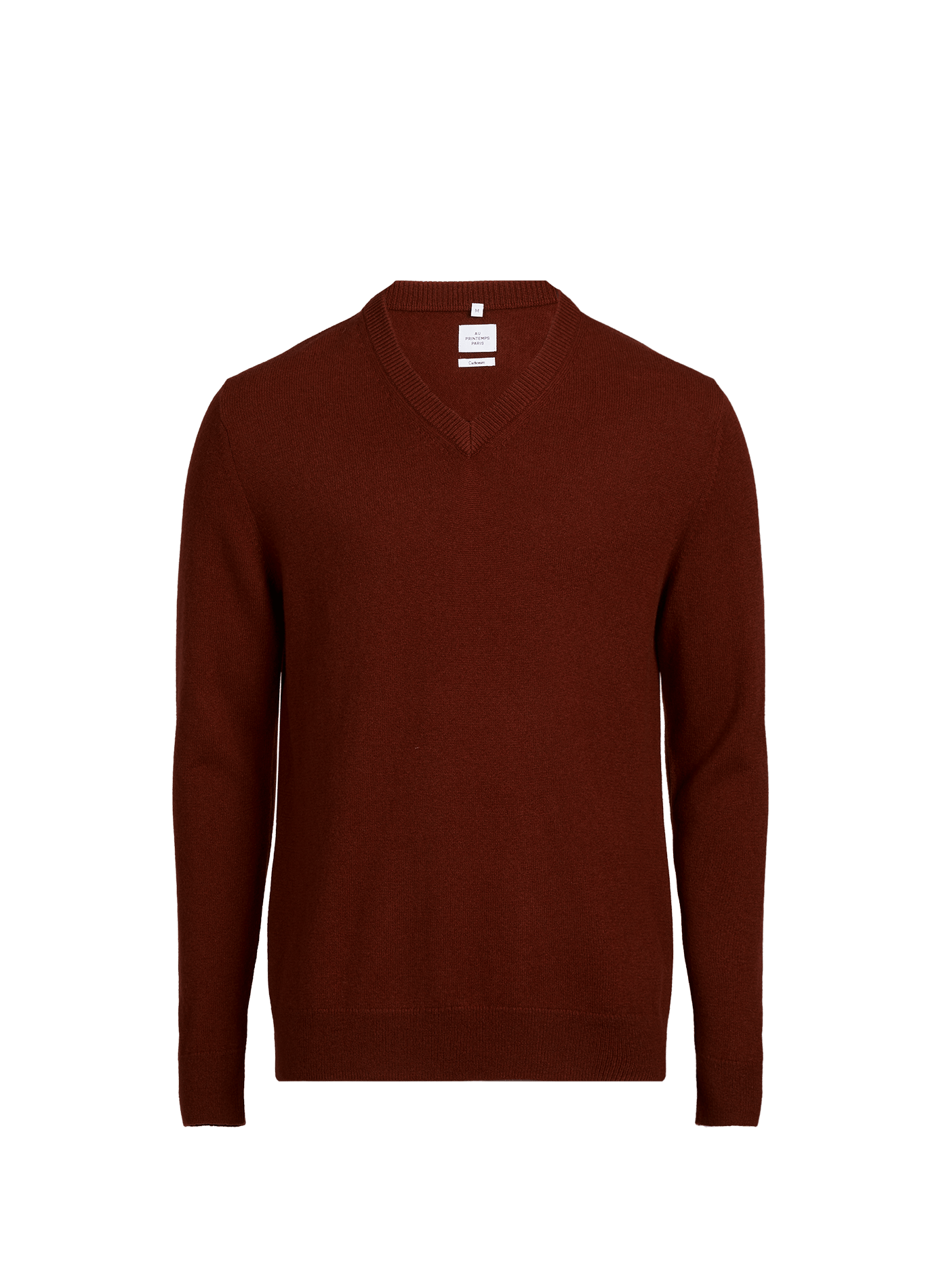  Cashmere V-neck jumper  Marron