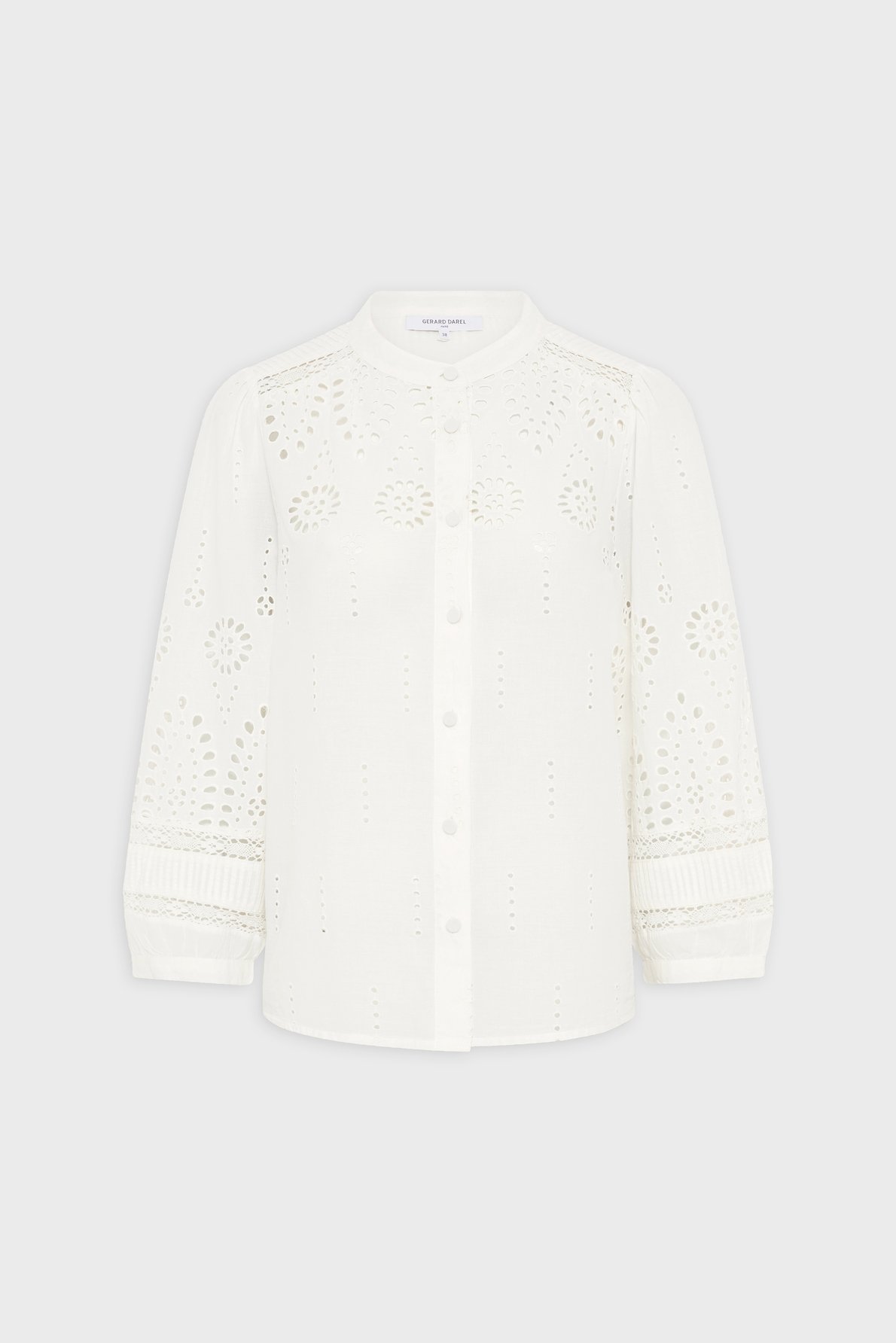 Chemise à broderies en coton - cybella GERARD DAREL Beige