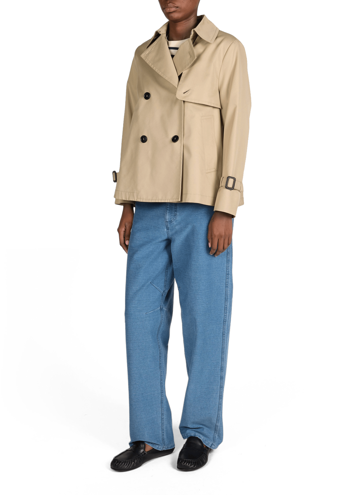 Jean ample en coton mélangé TIBI Bleu