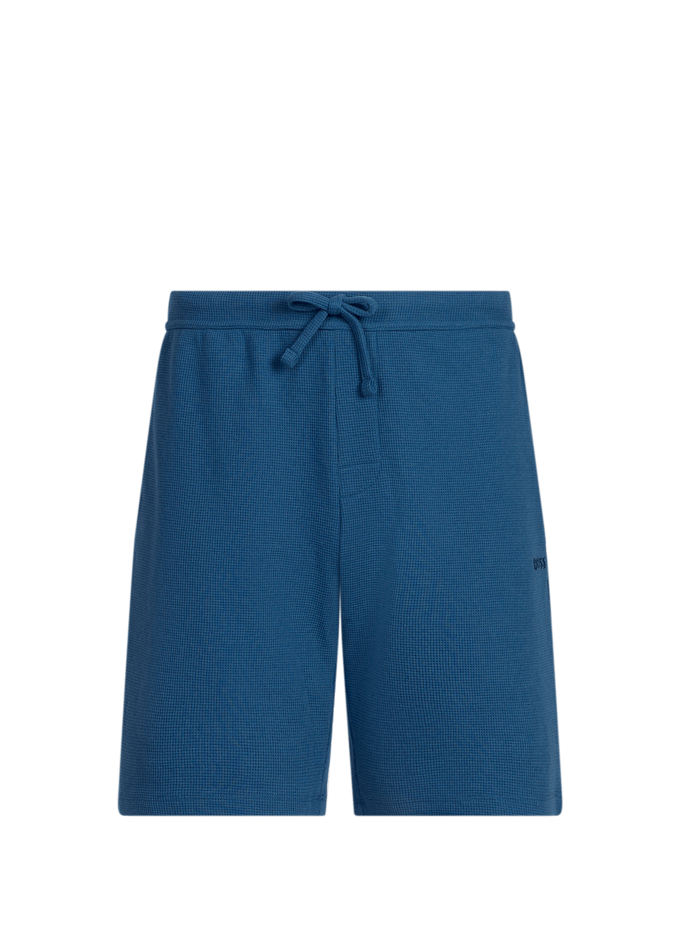 Short droit en coton piqué mélangé BOSS Bleu