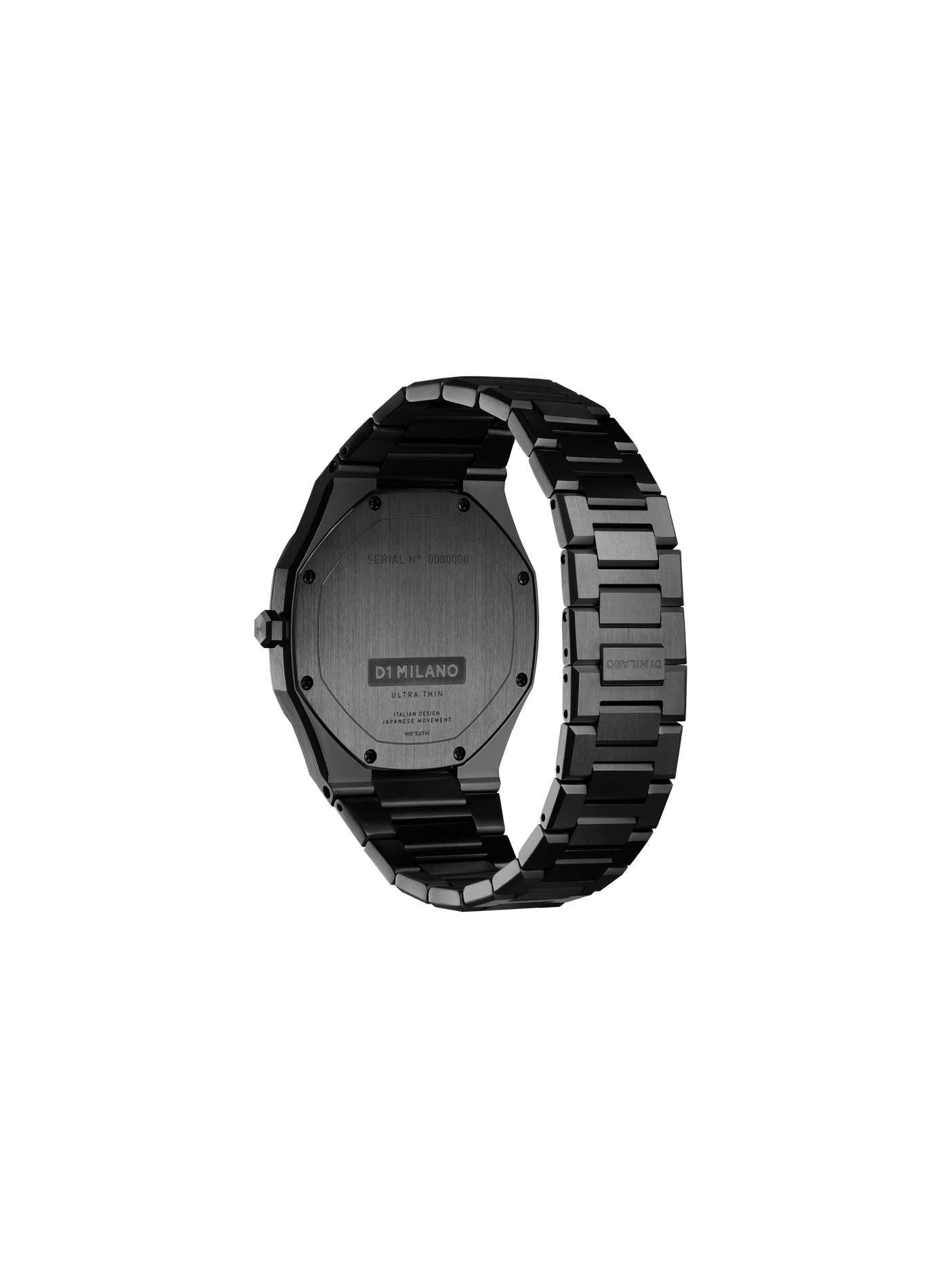 Montre Black DLC en inoxyadable D1 MILANO Noir