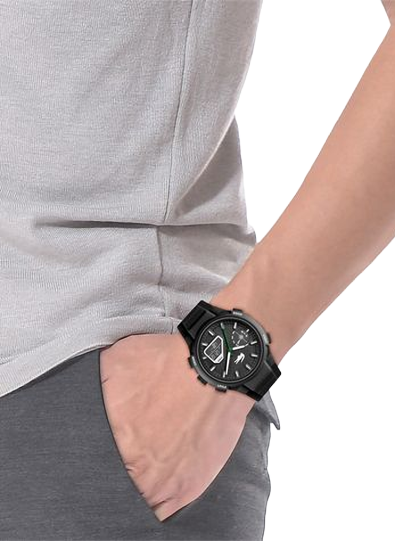 Montre quartz LC33 en silicone LACOSTE MONTRES Noir