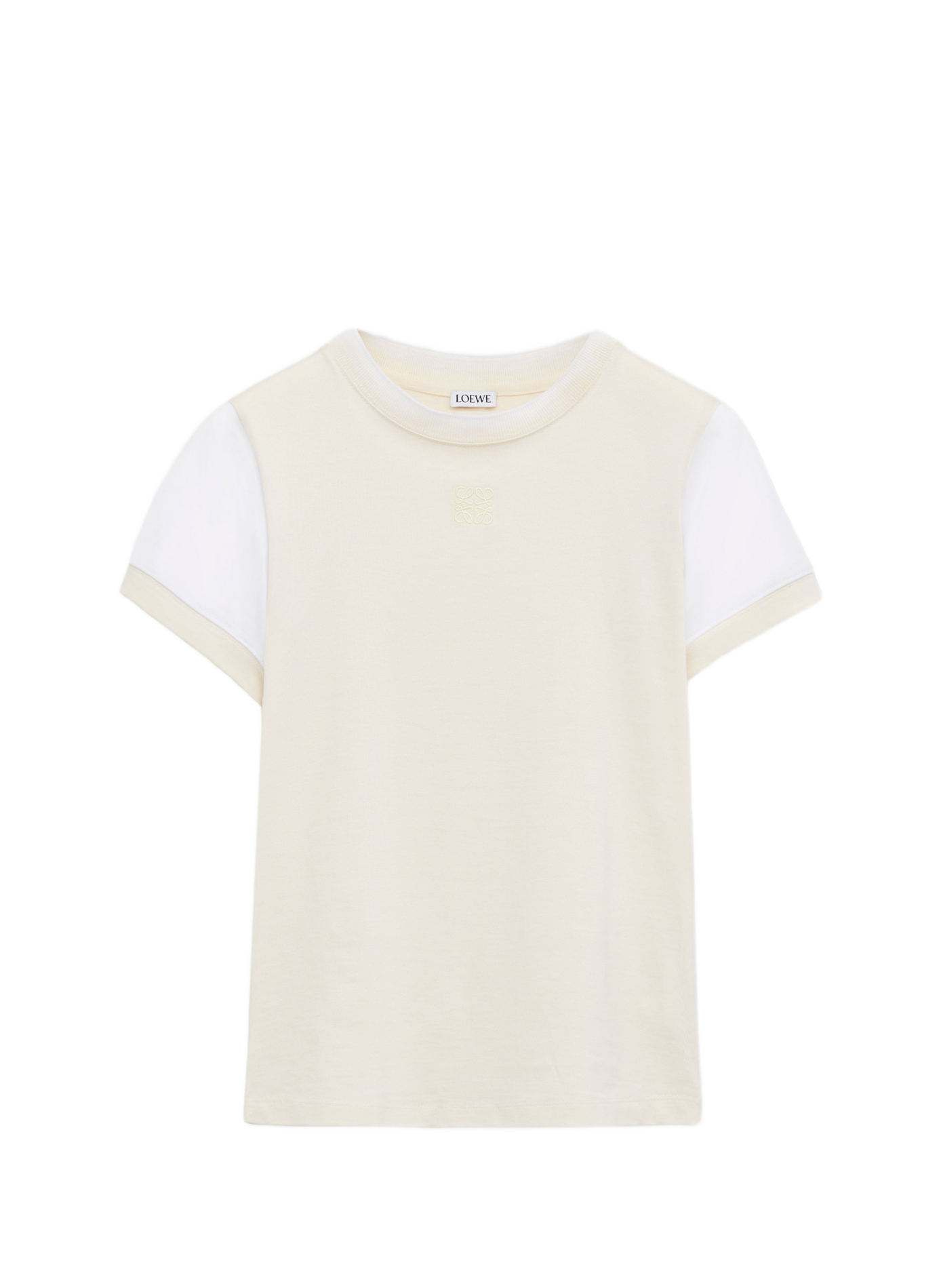 Fitted blended cotton t-shirt LOEWE Beige
