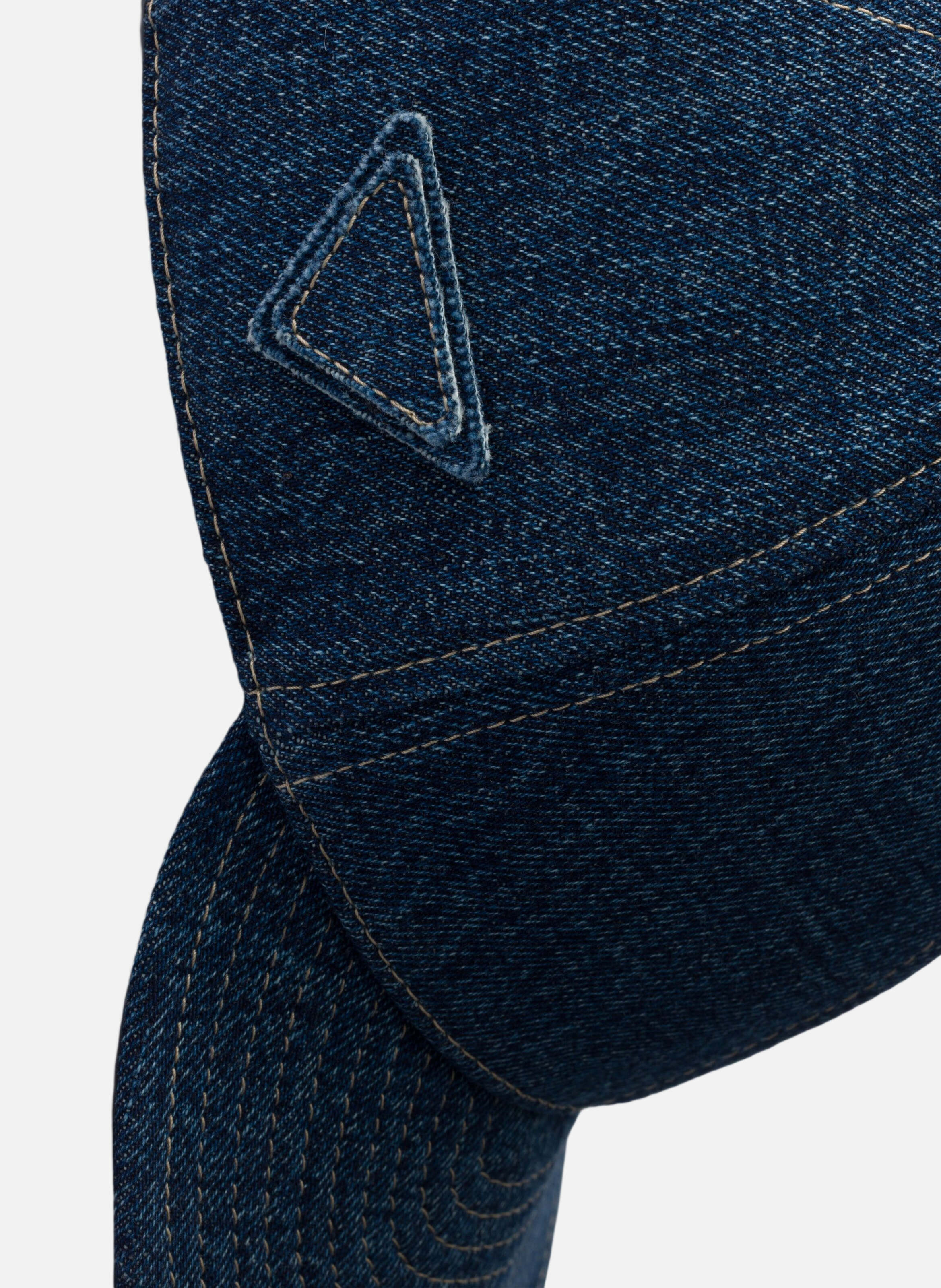 Casquette de baseball en denim PRADA Bleu