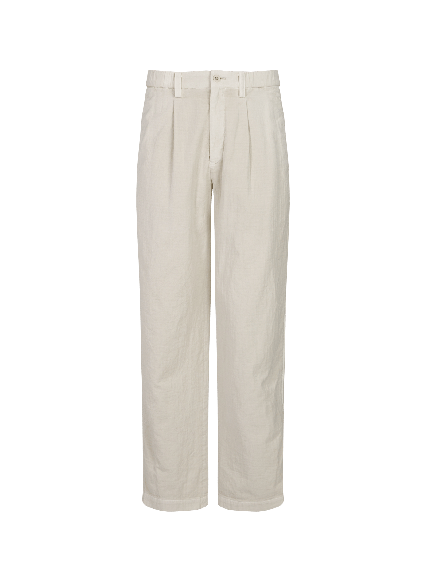 Straight elasticated cotton trousers ISSEY MIYAKE Beige