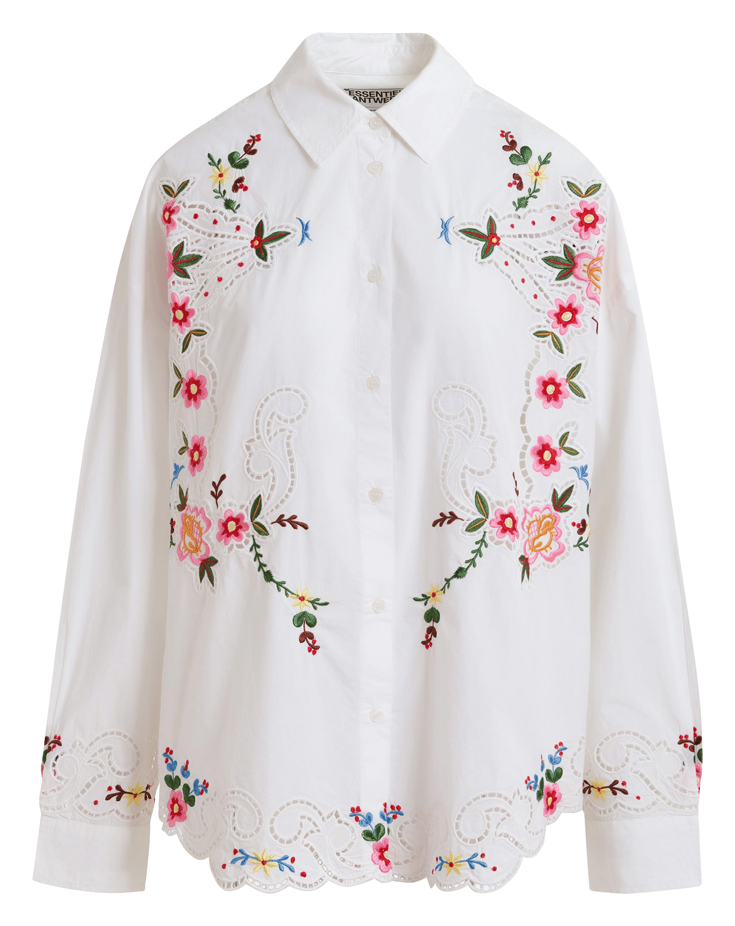 Chemise oversize à broderies jayme Blanc