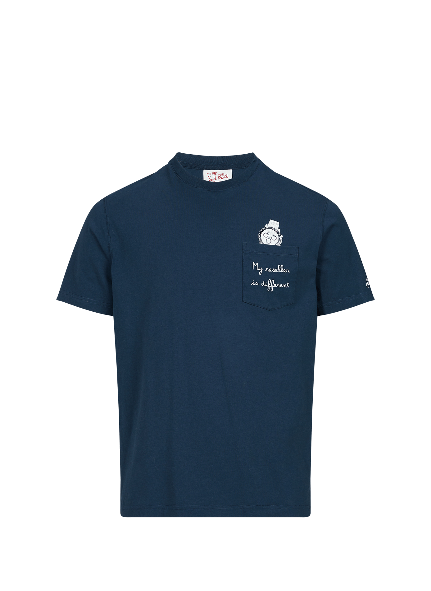 Straight cotton t-shirt MC2 SAINT BARTH Blue