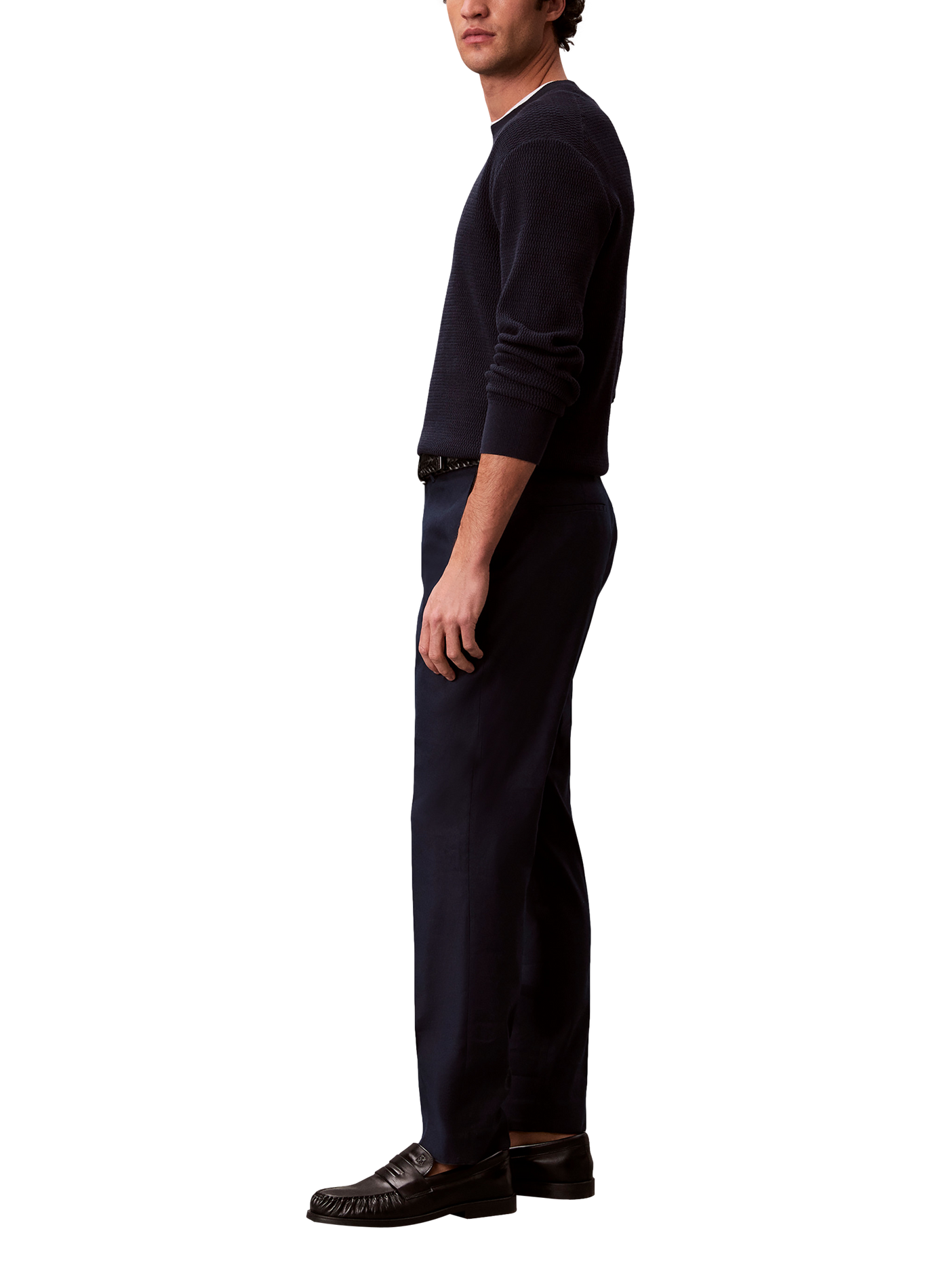 Slim trousers with sharp pleats CALVIN KLEIN Blue