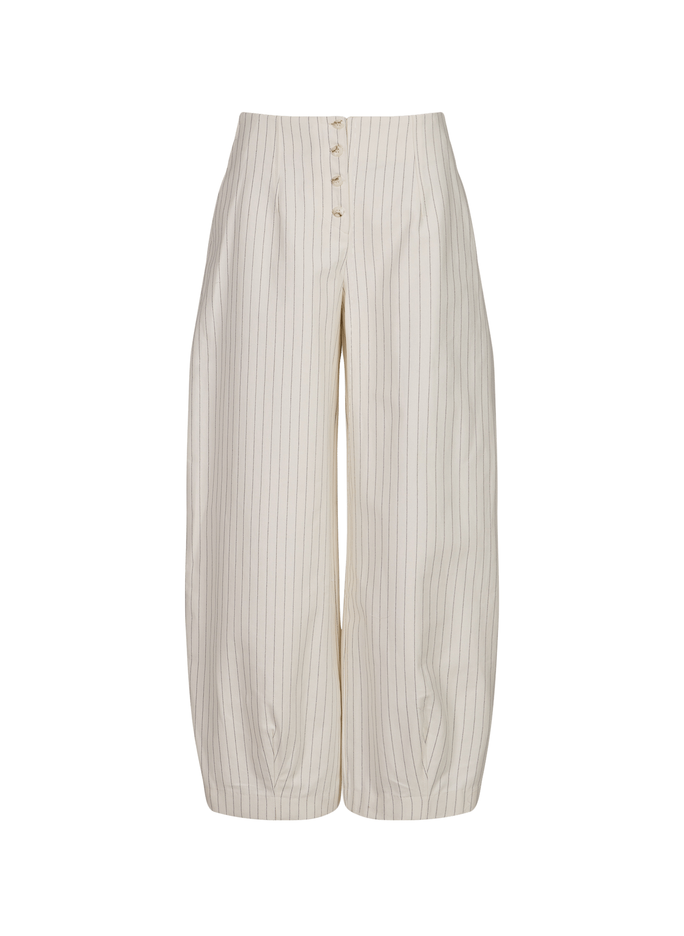 Pantaloni a righe in cotone TOPSHOP Bianco