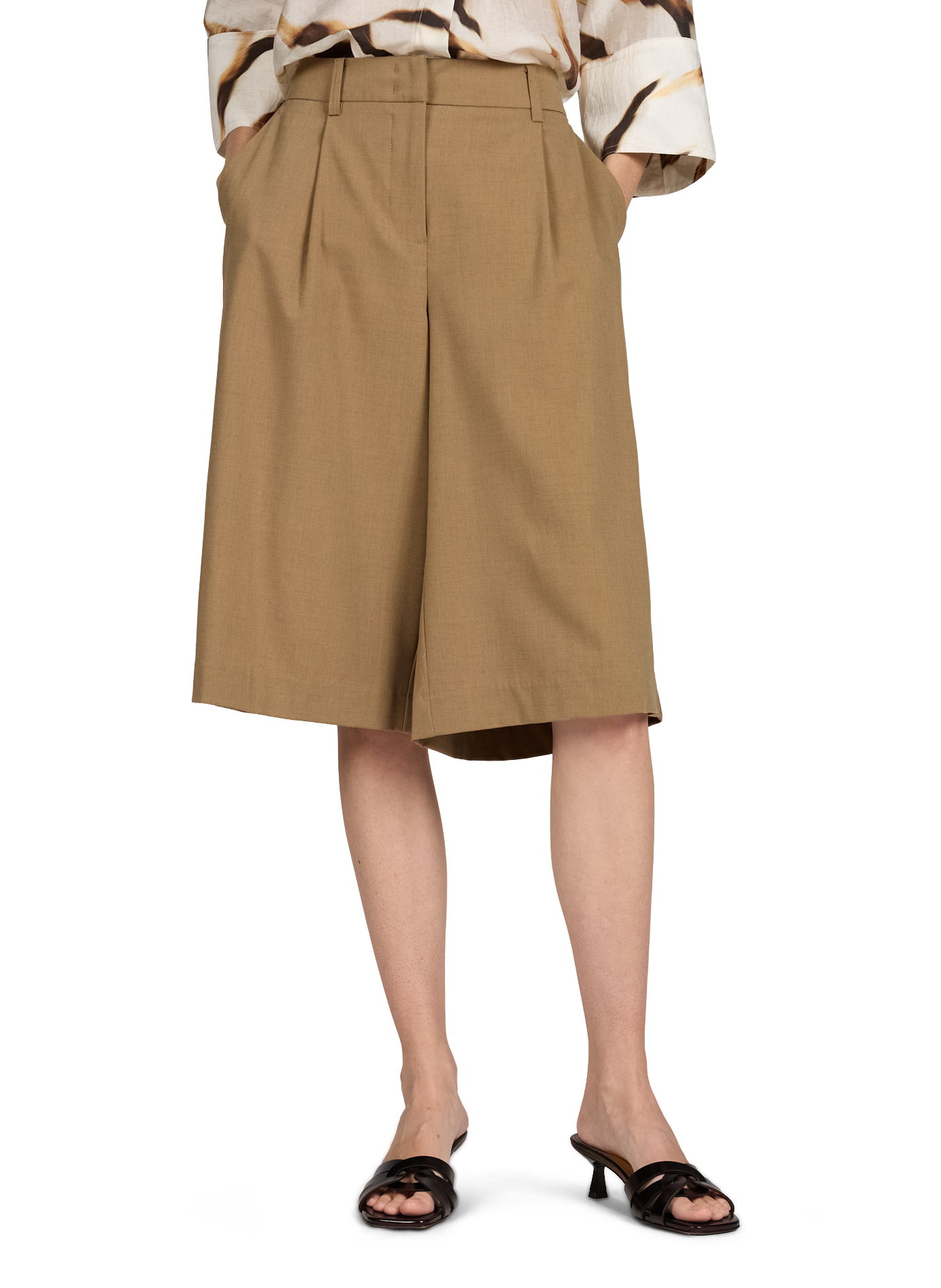 Bermuda Roulambetha à taille mi-haute ROUGE EDIT Marron