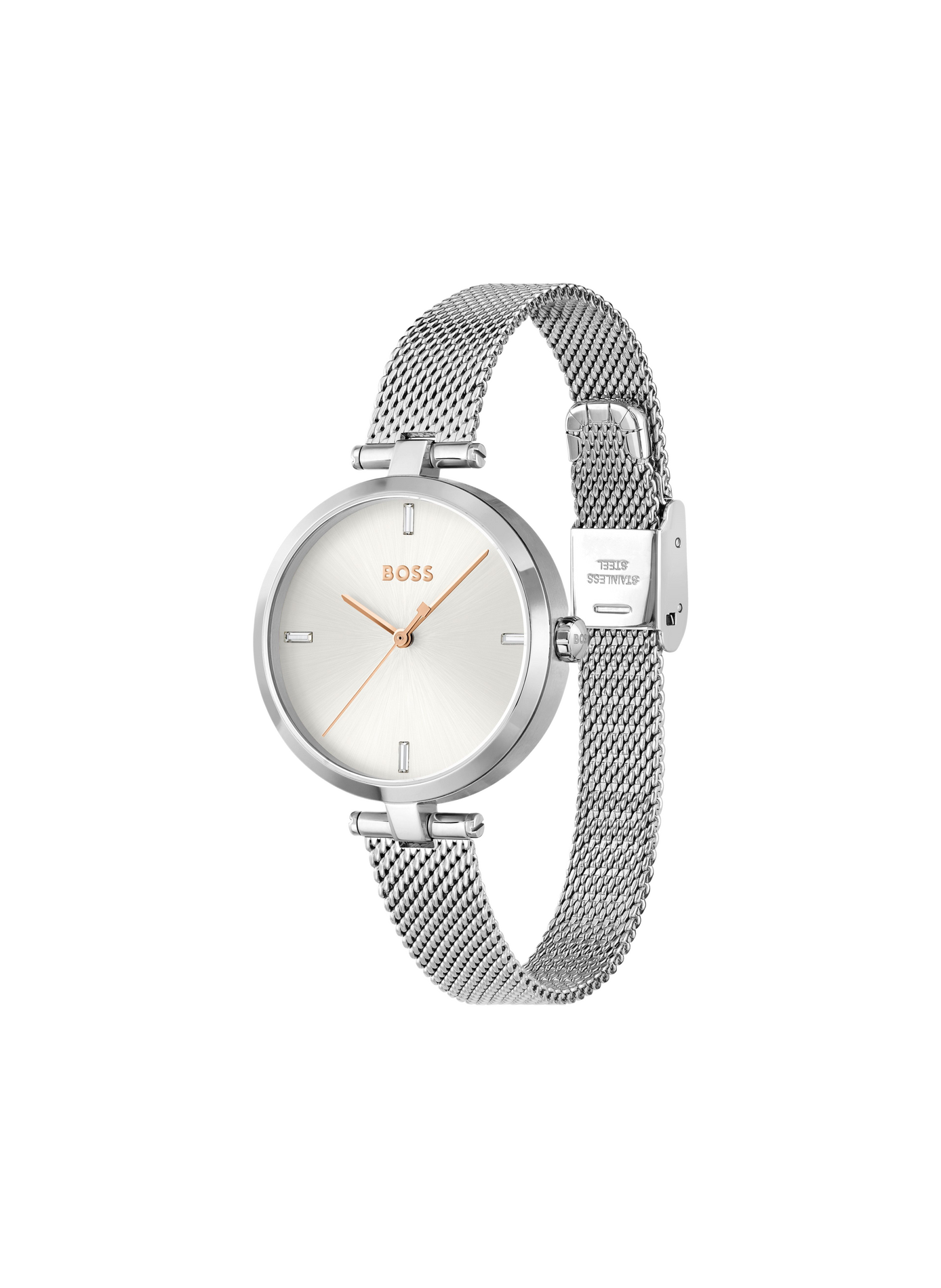 Montre quartz Majesty en acier inoxydable BOSS MONTRES Argent