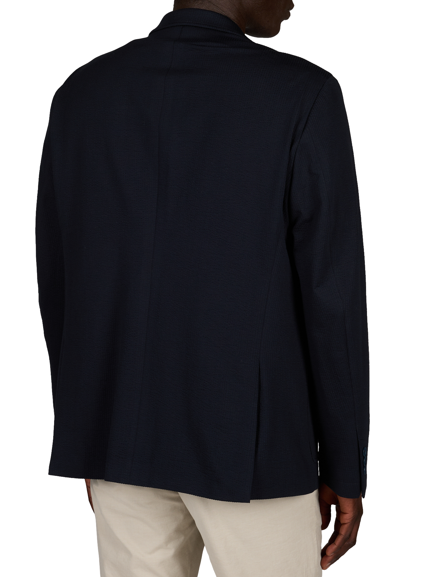 Gerader Blazer aus gemischter Baumwolle mit Struktur PIERRE CARDIN Blau