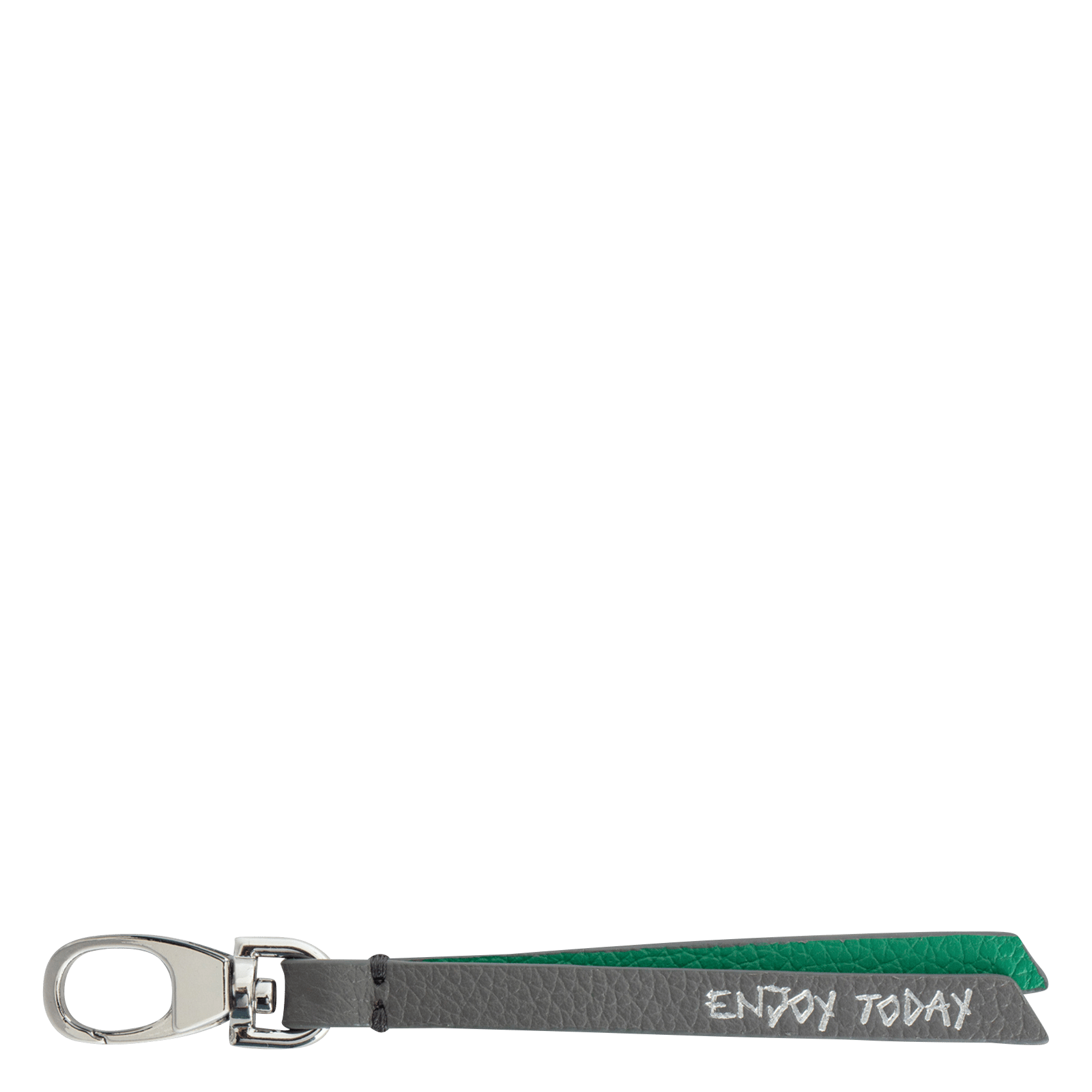 Porte-clés en cuir keyring ZADIG&VOLTAIRE Gris