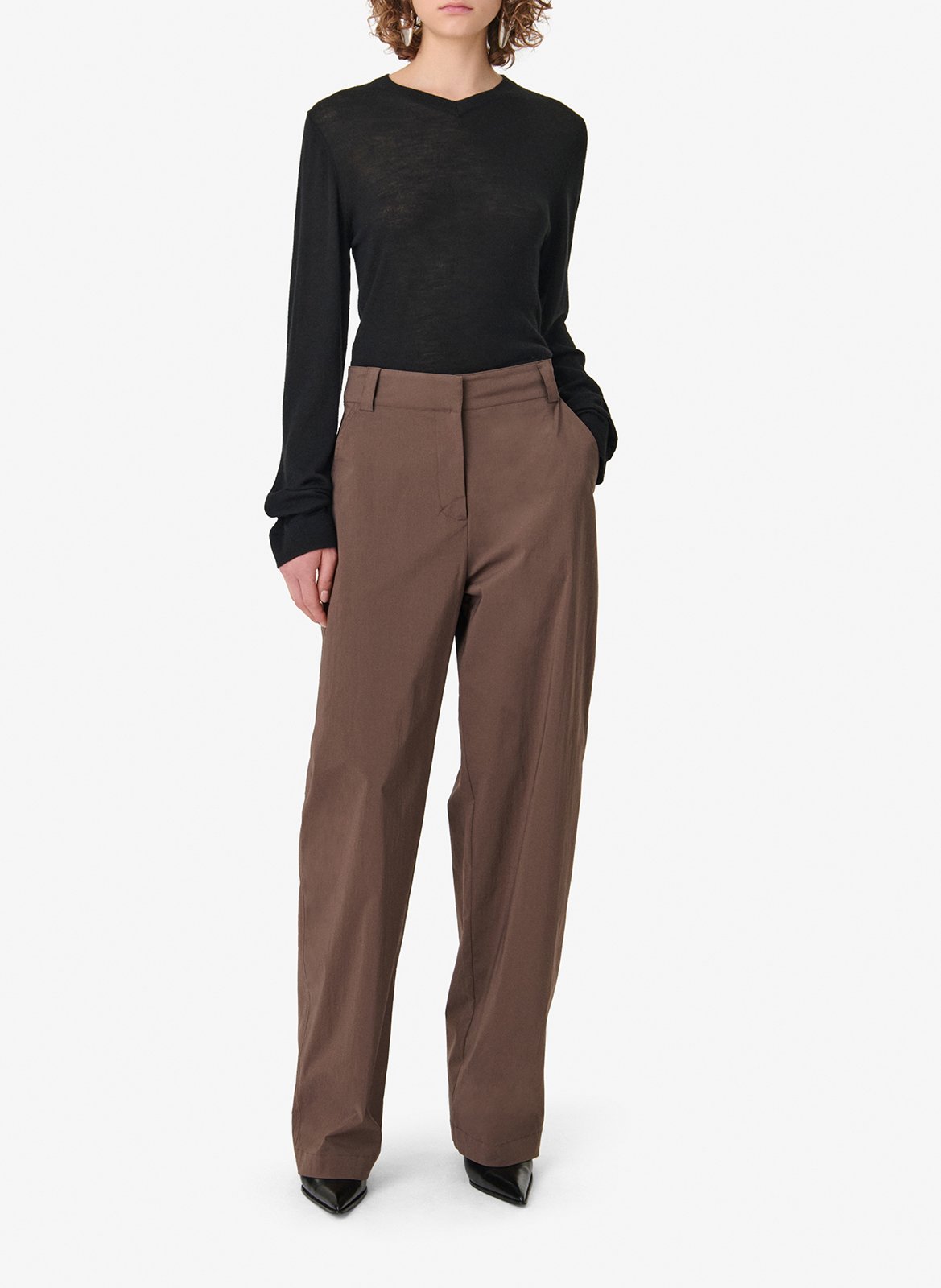 Wijde broek Ellena IRO Bruin