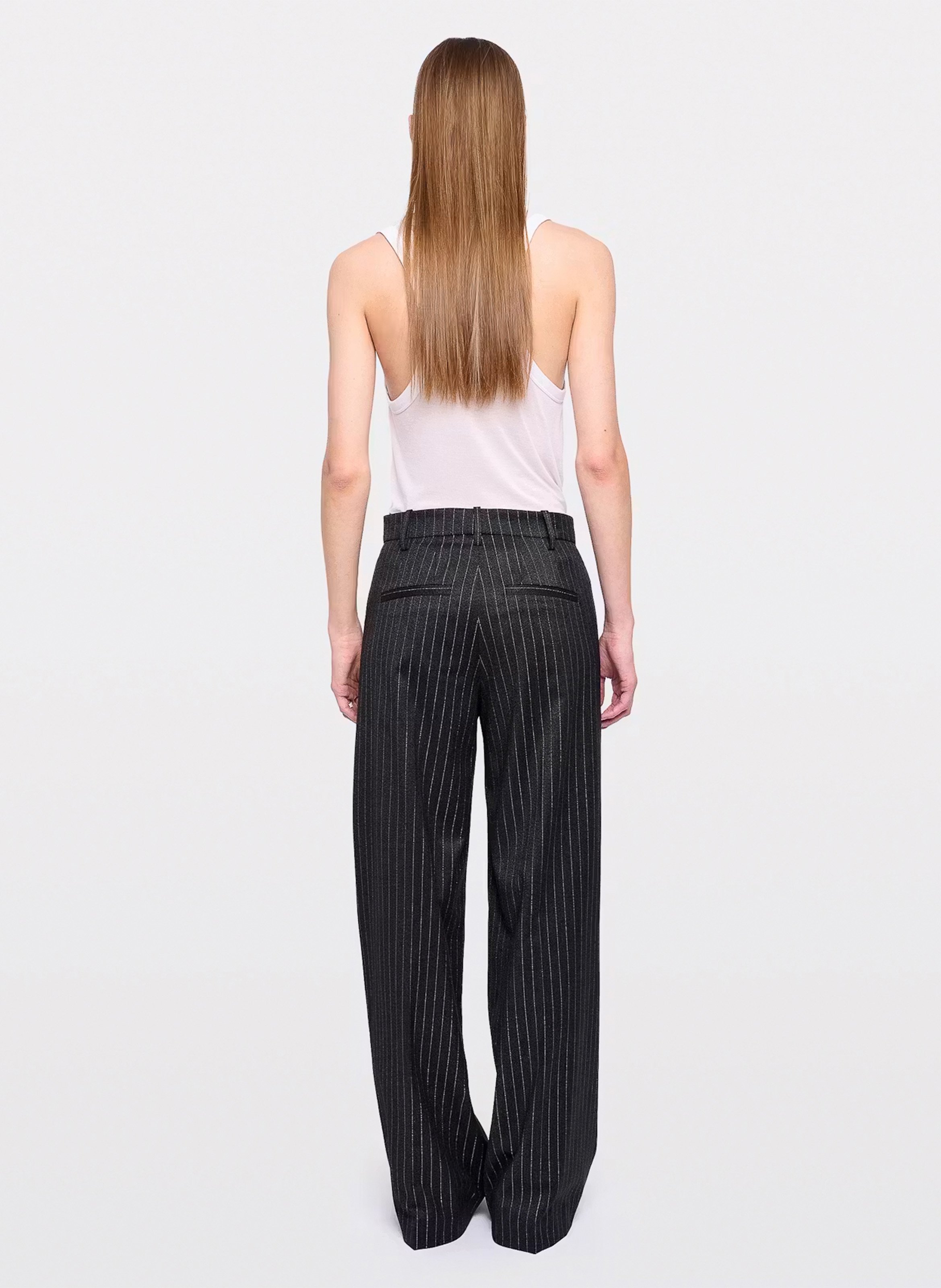 Pantalon droit rayé ZADIG&VOLTAIRE Gris