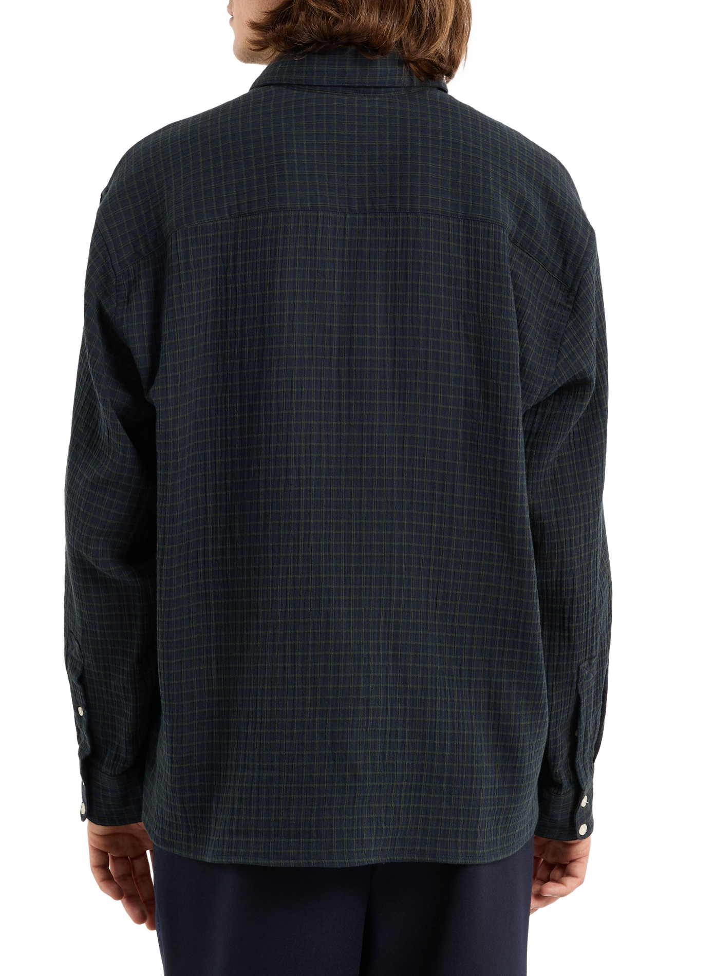 Chemise col classique manches contrastantes en coton SAISON 1865 Blue