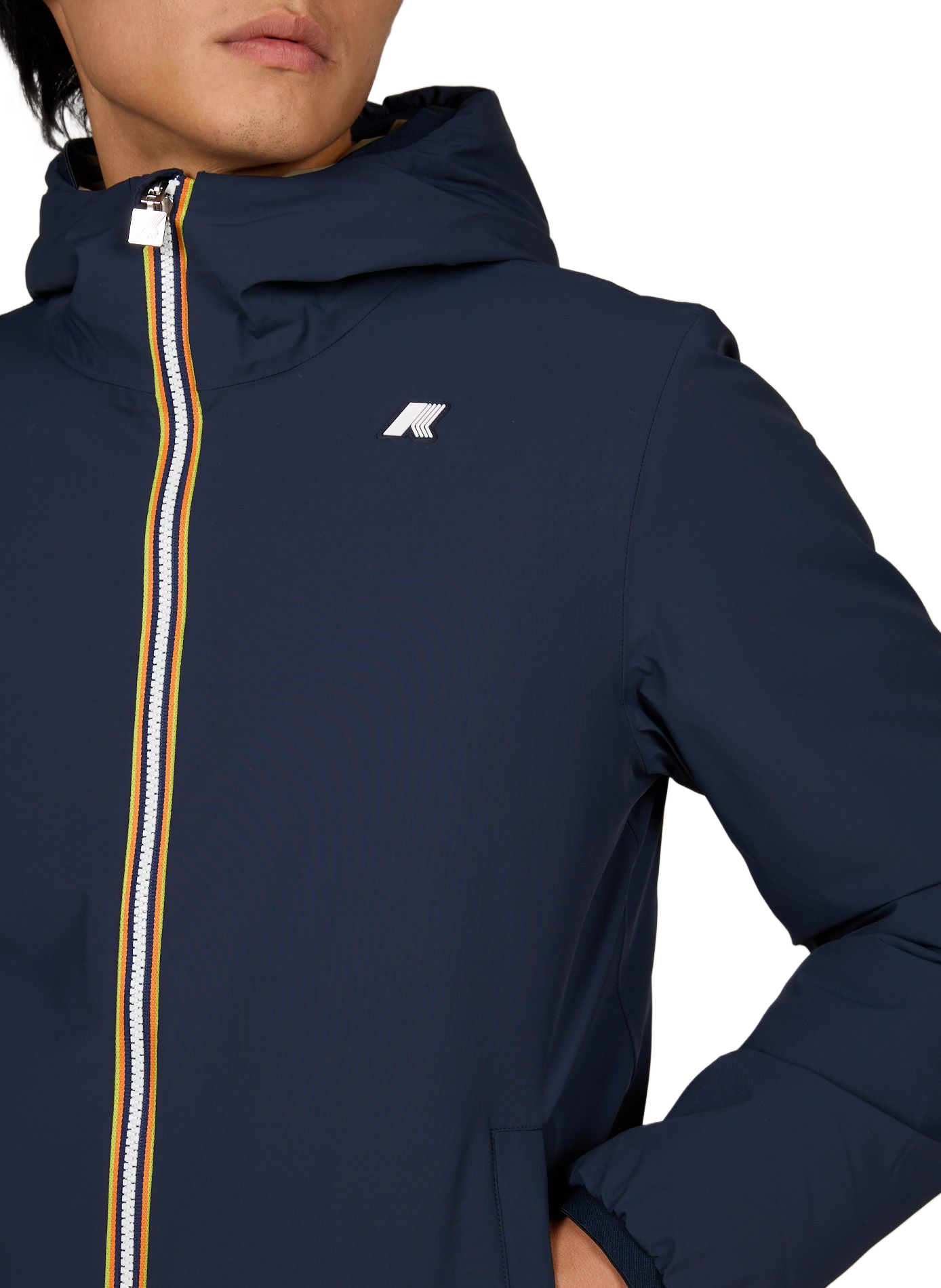 Parka with high collar K-WAY Blue