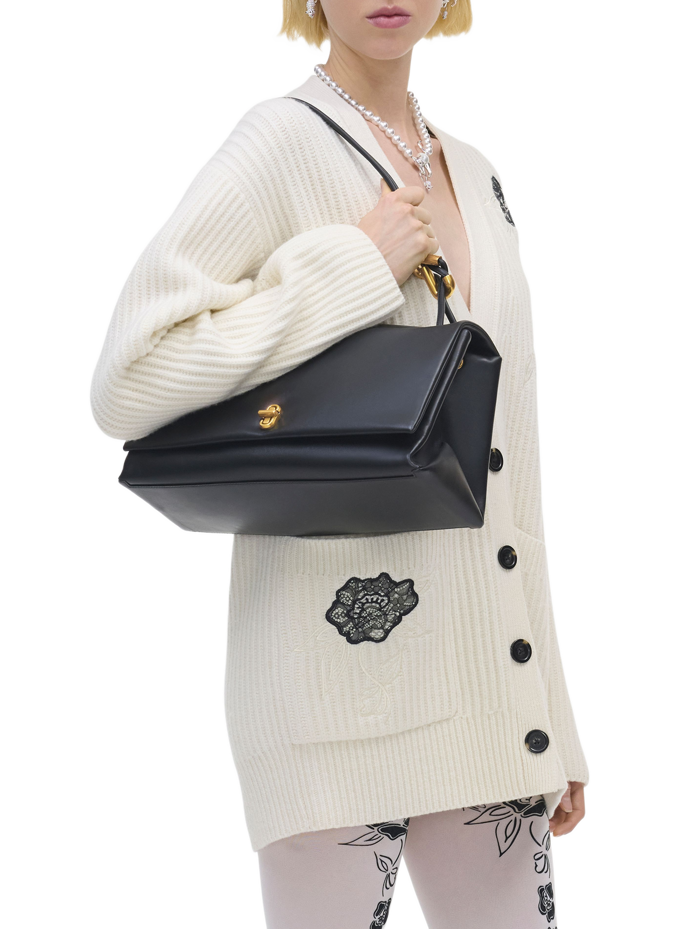 Sac porté épaule Le Large Dual Bag MARC JACOBS Noir
