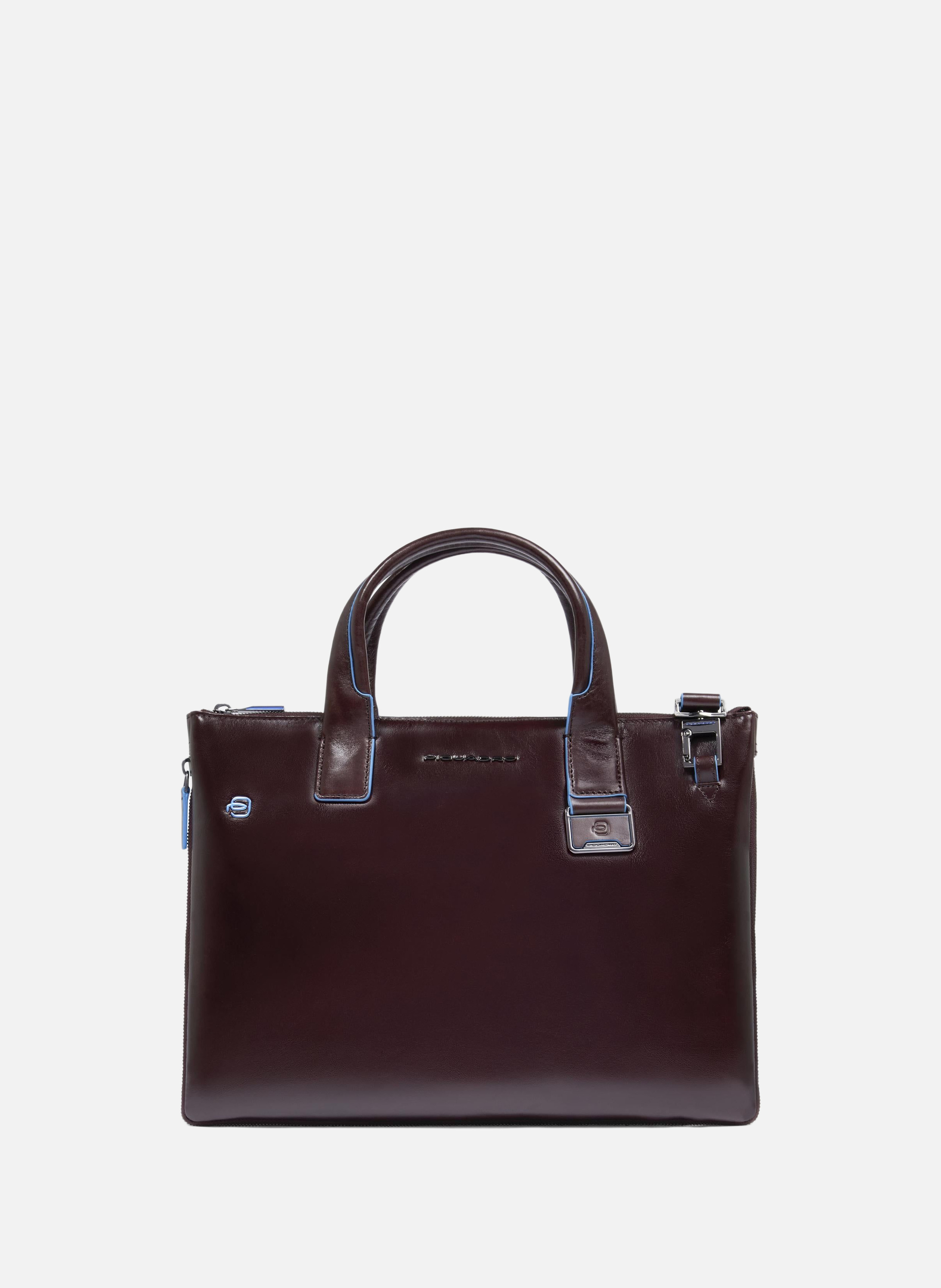 Sac à ordinateur mince 14" personnalisable PIQUADRO Marron