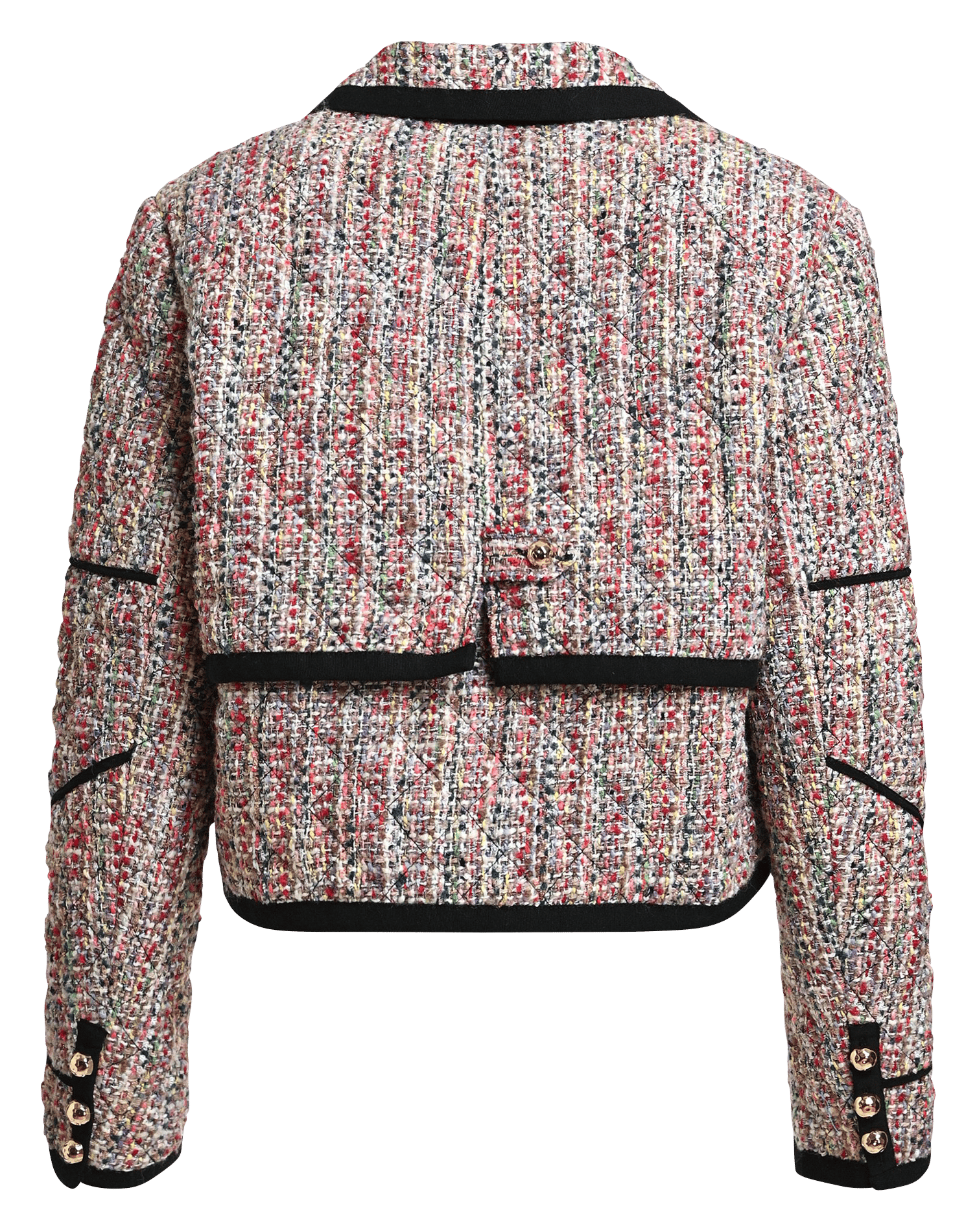 Veste droite col tailleur effet tweed kira1 ESSENTIEL ANTWERP Multicolore