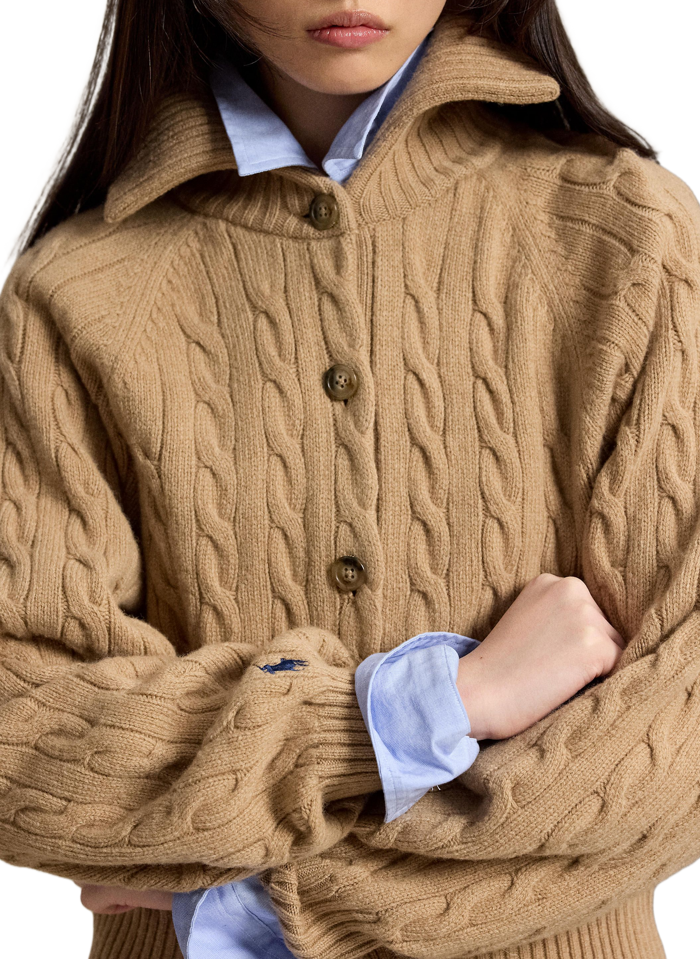 Buttoned wool cardigan POLO RALPH LAUREN Beige