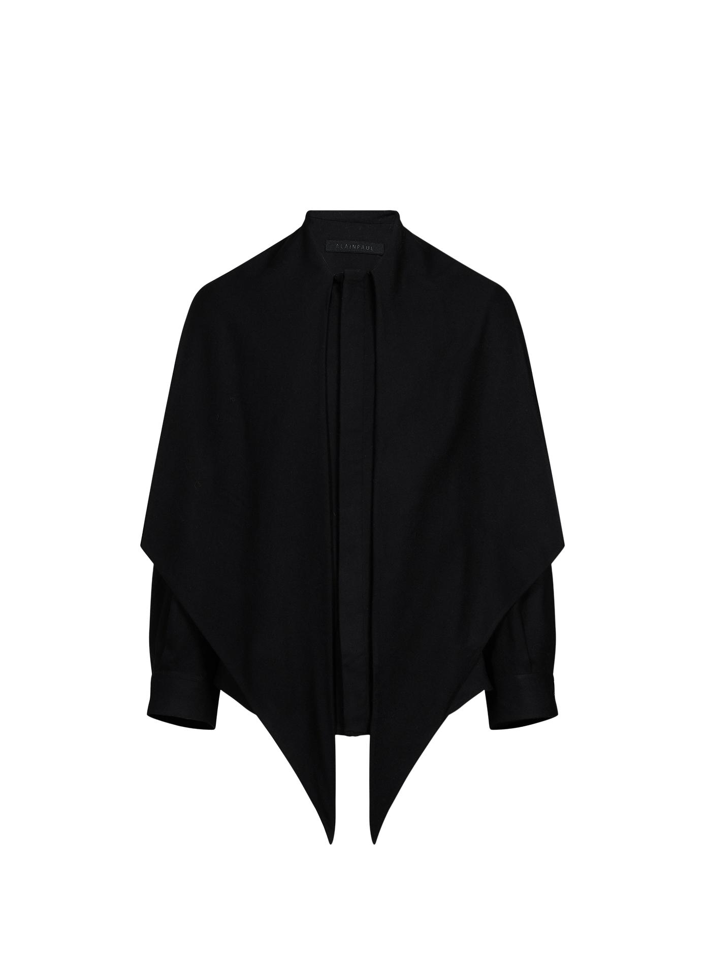 Wool blouse with lavallière collar ALAINPAUL Black