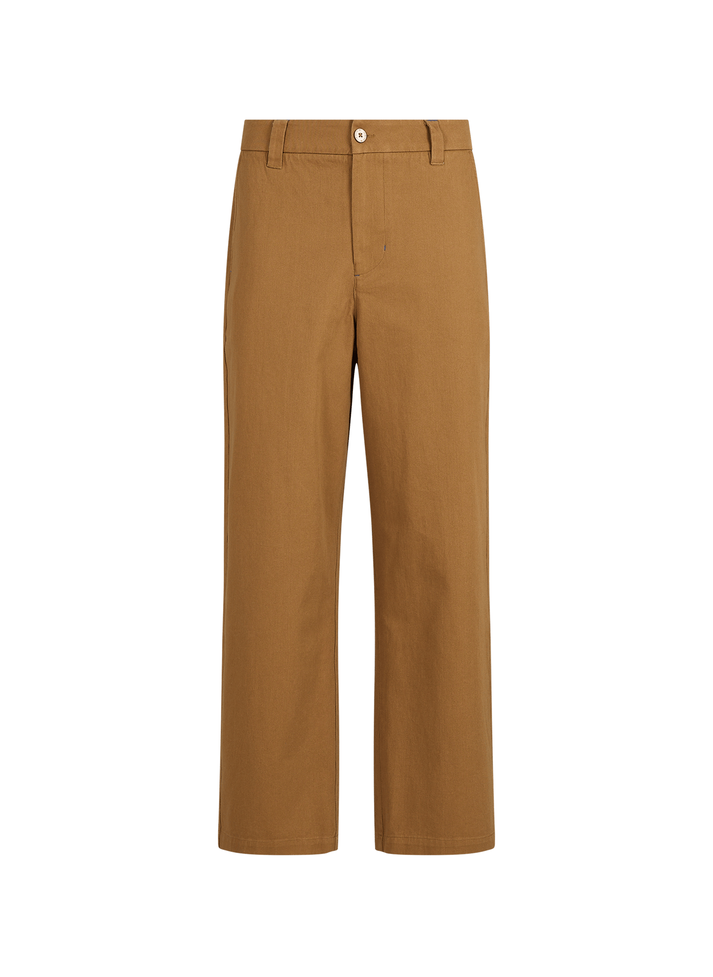 Pantalon large taille haute uni THINKING MU Marron