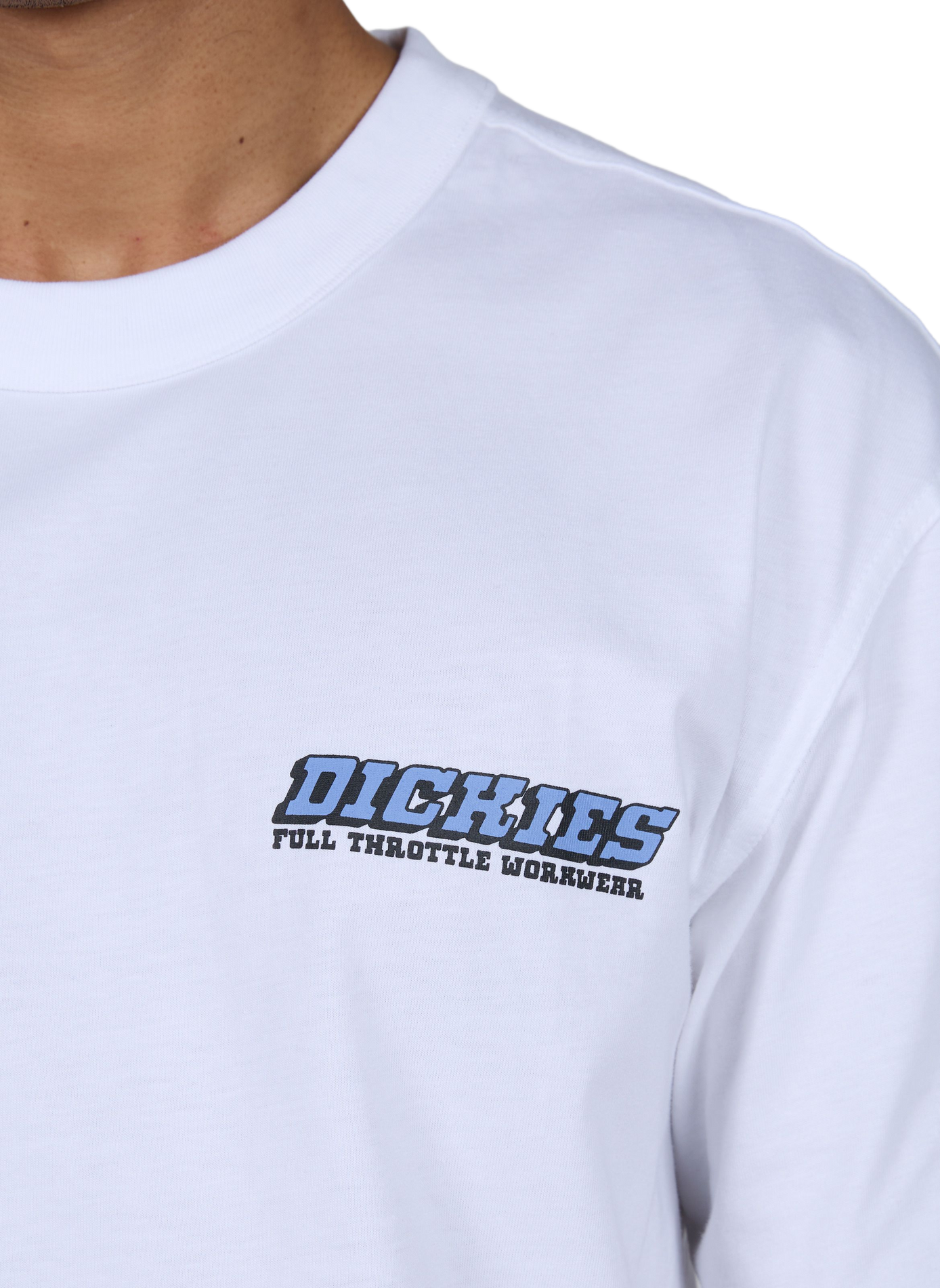 Rundhalsausschnitt T-Shirt aus Baumwolle DICKIES Weiss