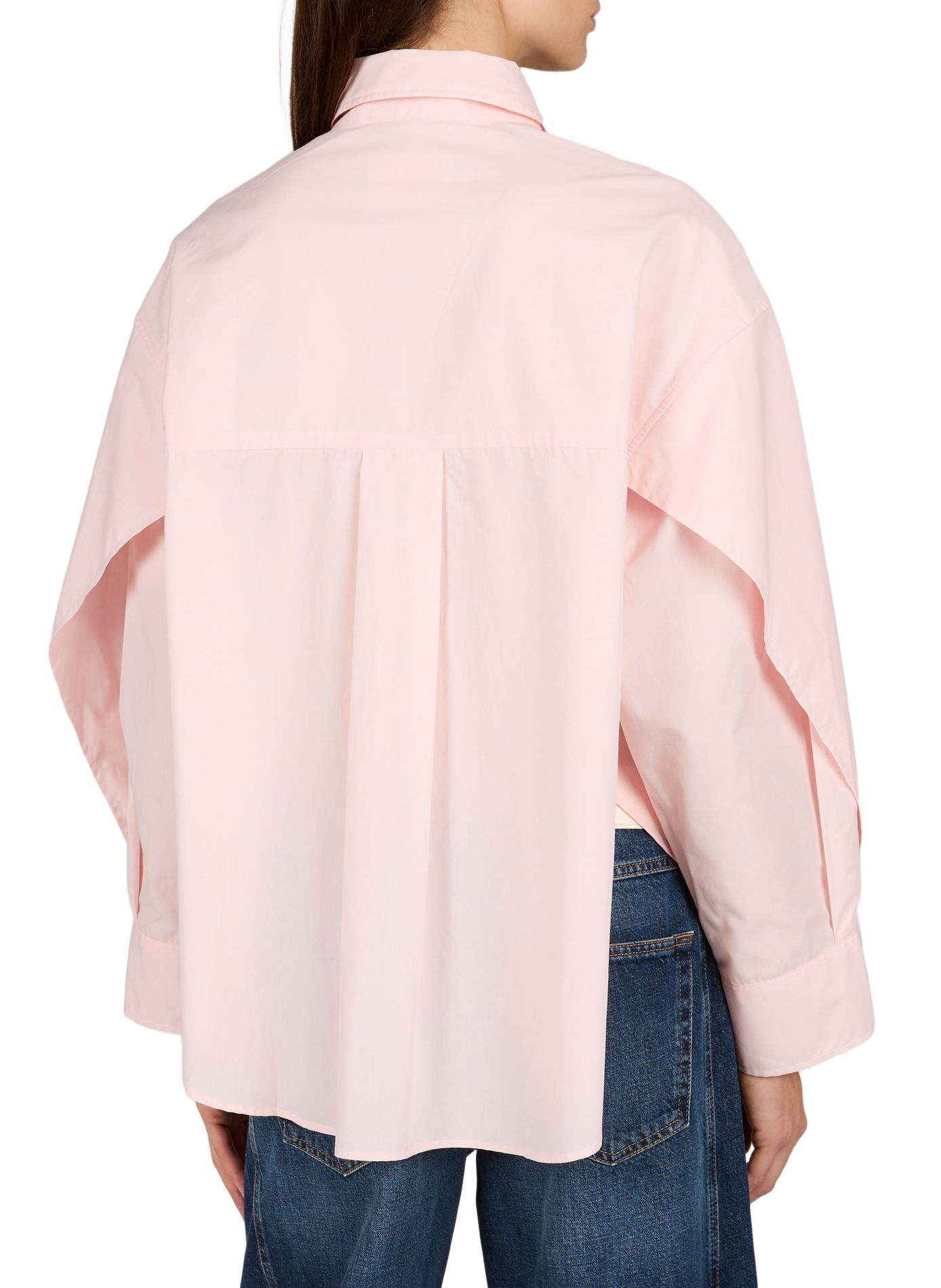 Oversized cotton shirt with patterns CLOSED Pink