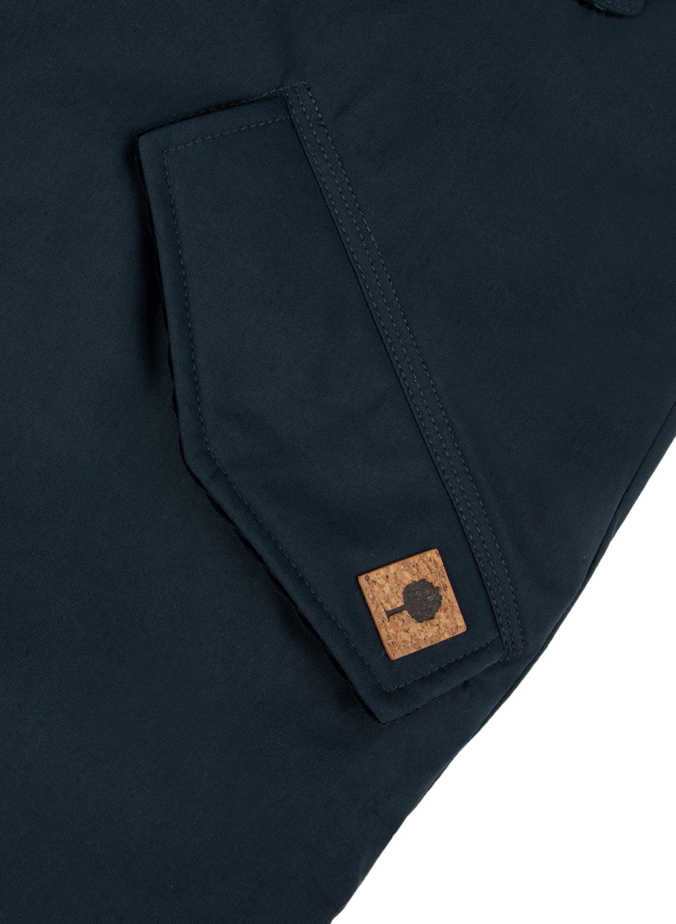 Gerade geschnittener Parka mit Kapuze aus Baumwollmischung FAGUO Blau