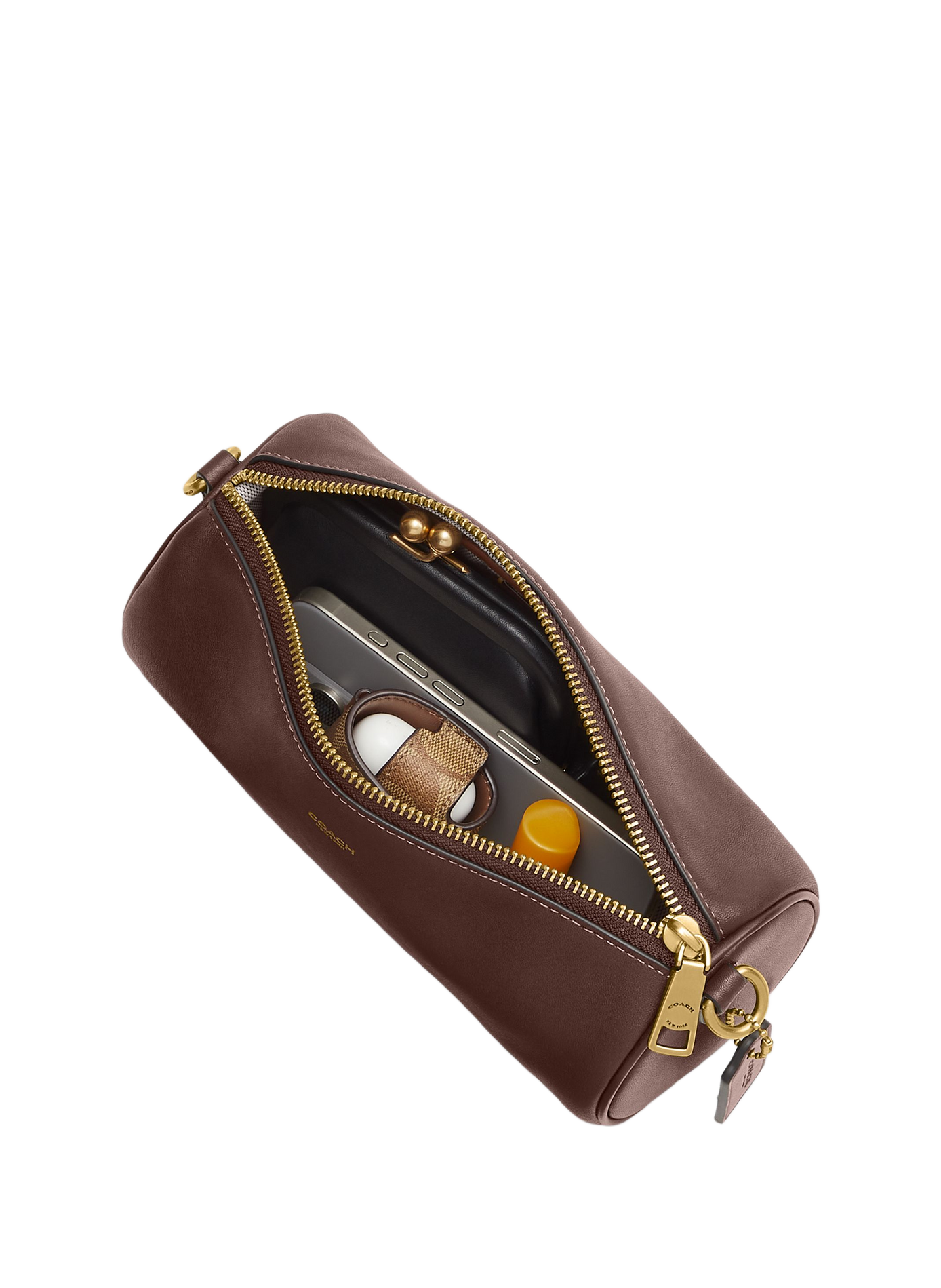 Handtasche BARREL aus Leder | Braun COACH Damen