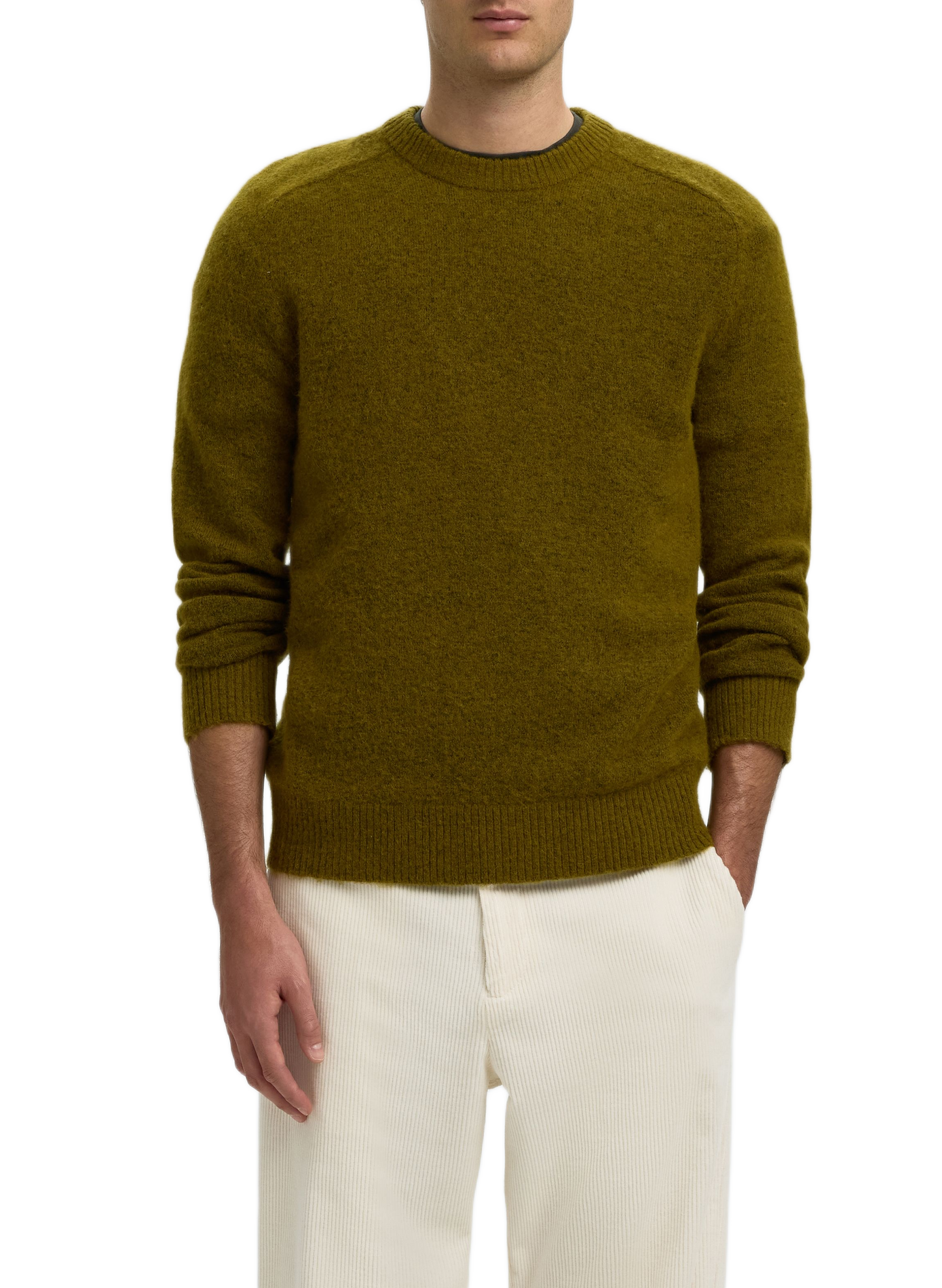 Cotton-blend jumper SELECTED Green