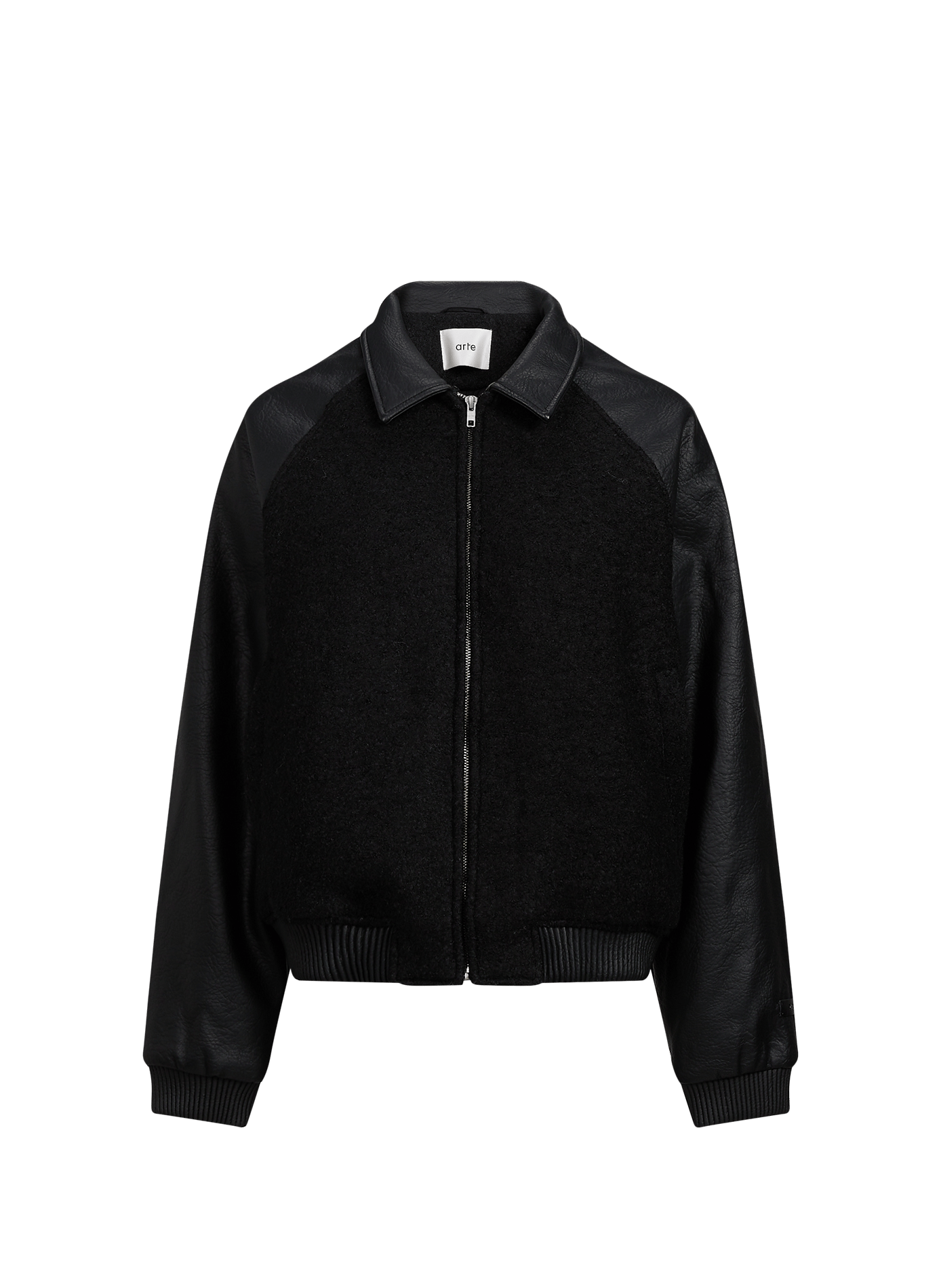 Relaxed-fit two-tone zip-up jacket ARTE ANTWERP Black