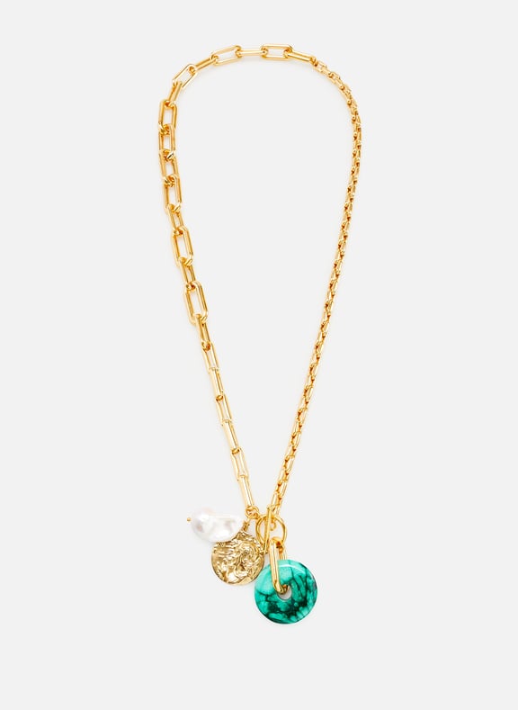 Collier en plaqué or Doré by TIMELESS PEARLY TIMELESS PEARLY Collier en plaqué or Doré