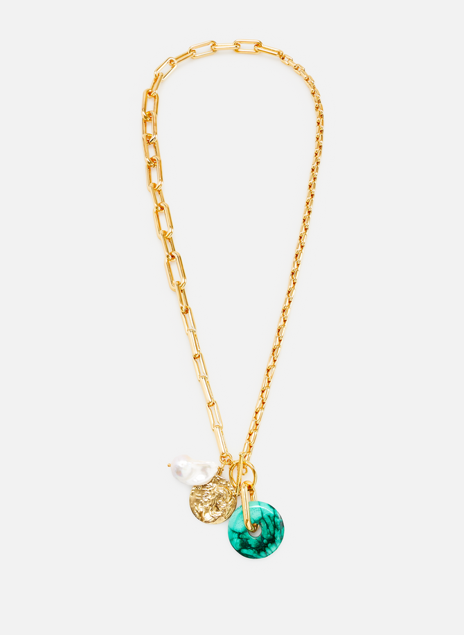 Gold-plated necklace TIMELESS PEARLY