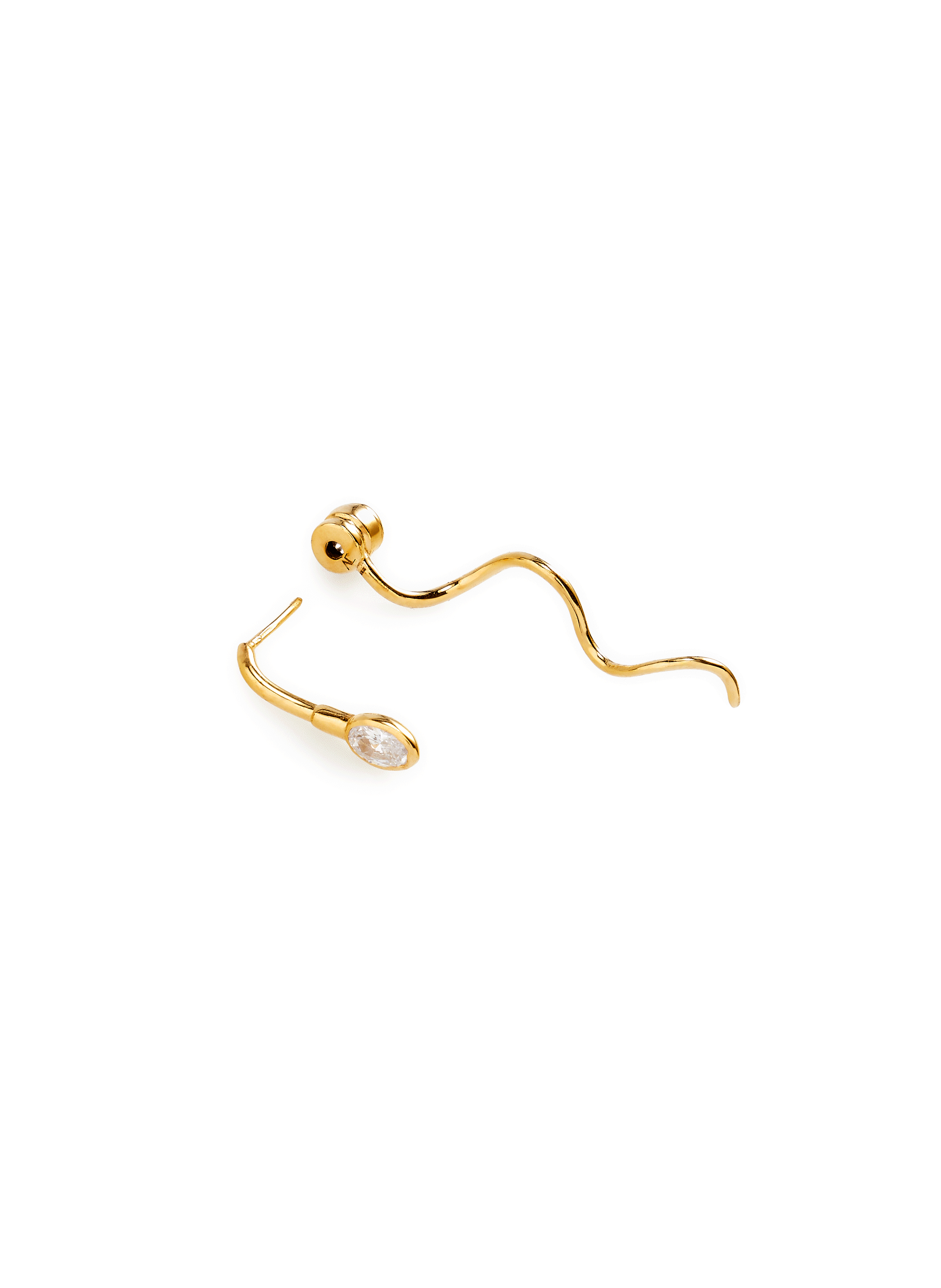 Brass earring ALAN CROCETTI Golden